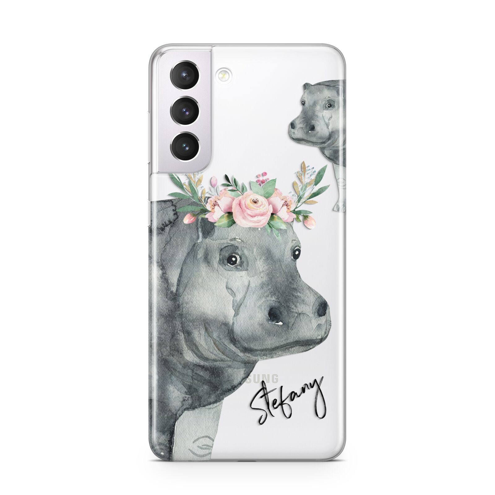 Personalised Hippopotamus Samsung S21 Case