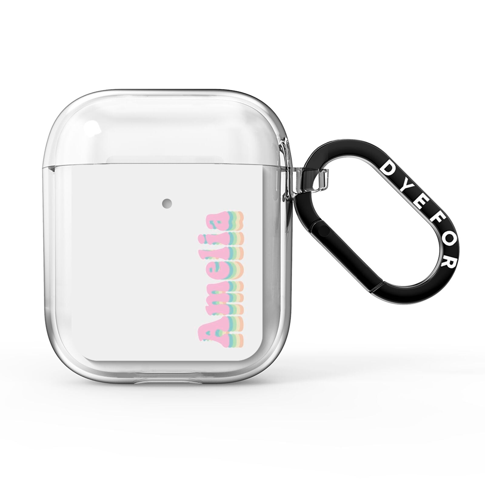 Personalised Hippy Name AirPods Clear Case