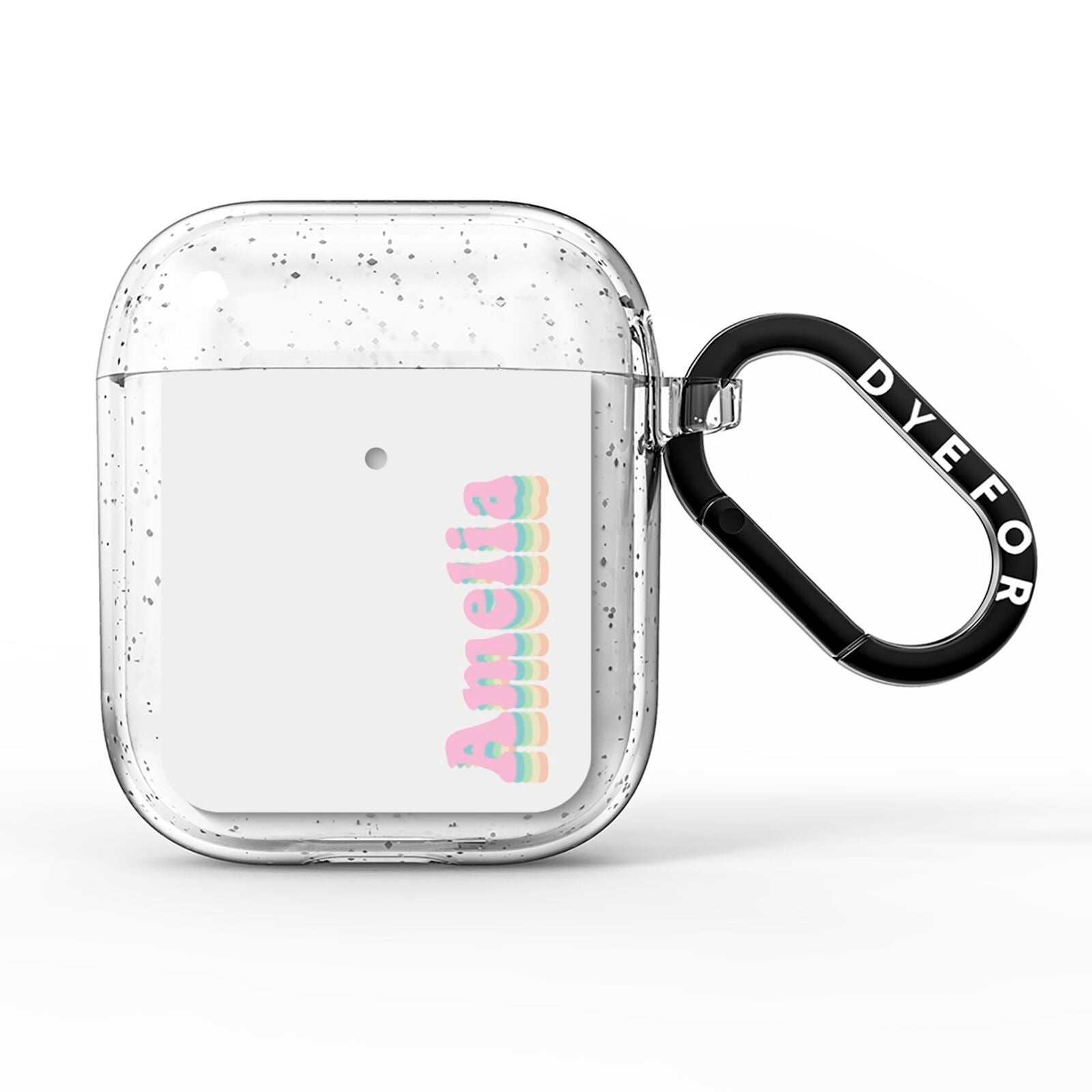 Personalised Hippy Name AirPods Glitter Case