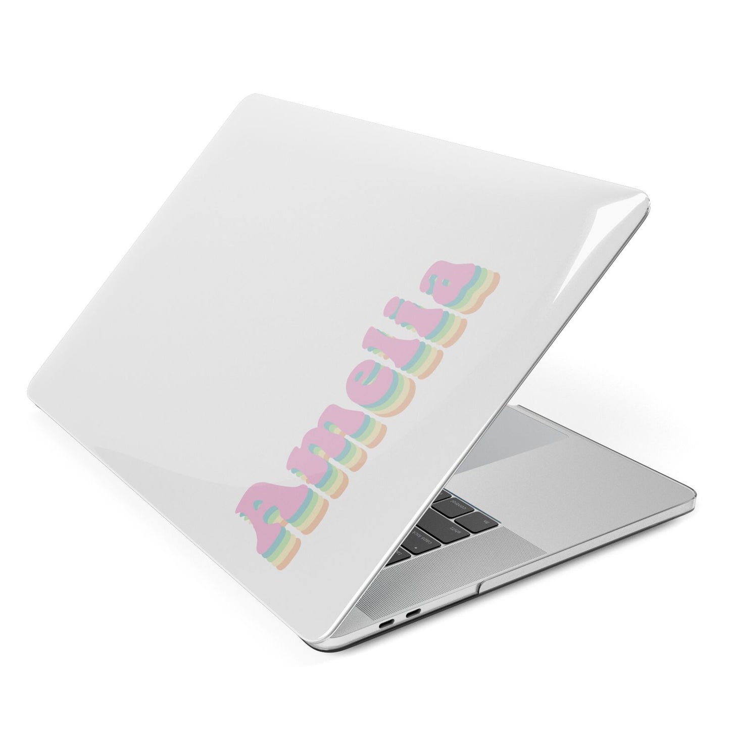 Personalised Hippy Name Apple MacBook Case Side View