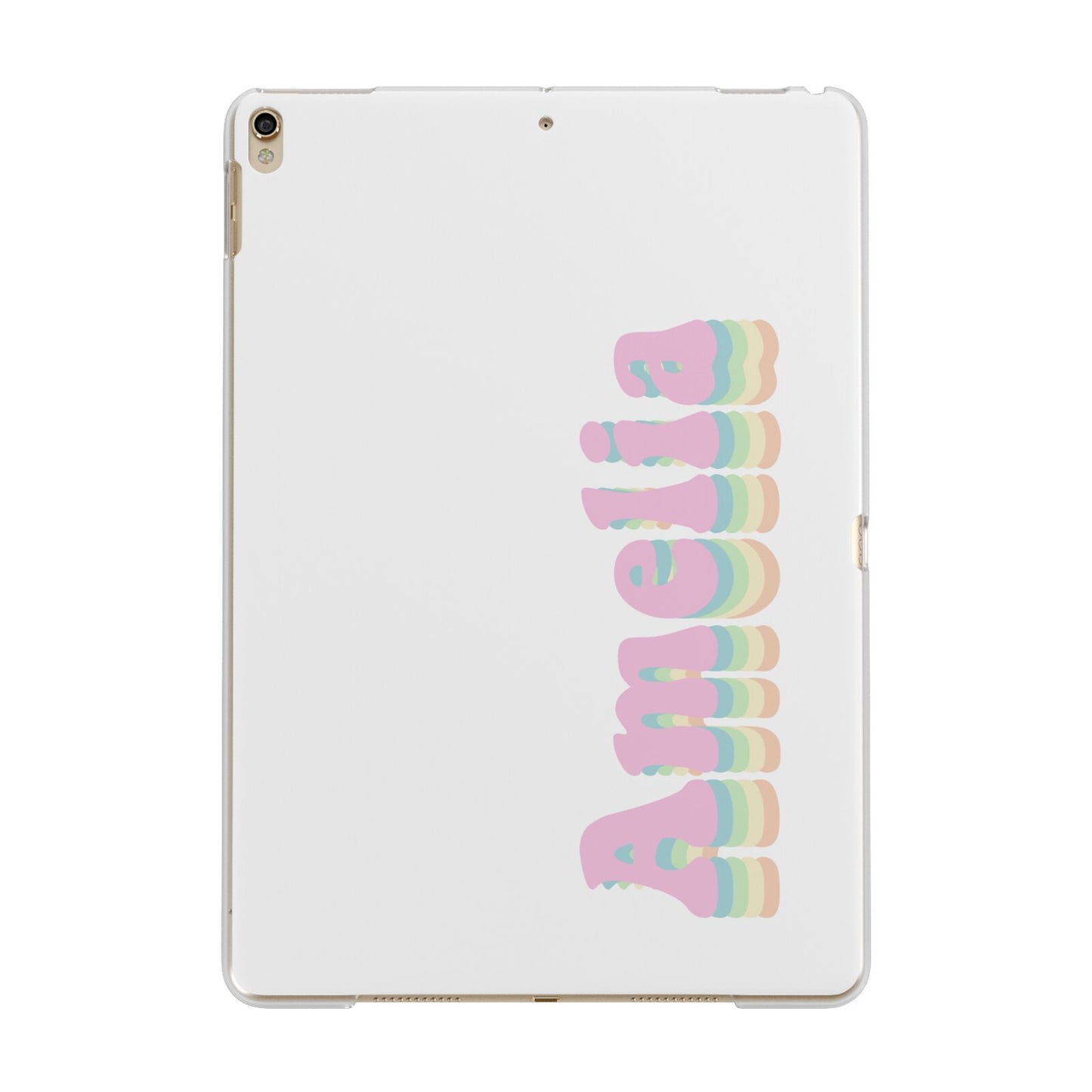 Personalised Hippy Name Apple iPad Gold Case