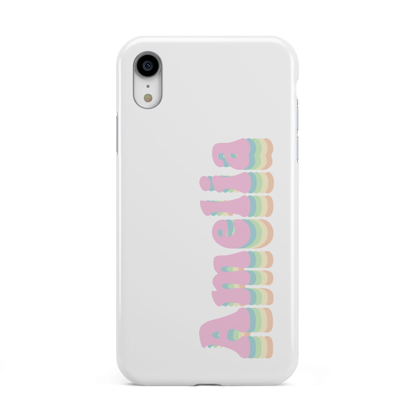 Personalised Hippy Name Apple iPhone XR White 3D Tough Case