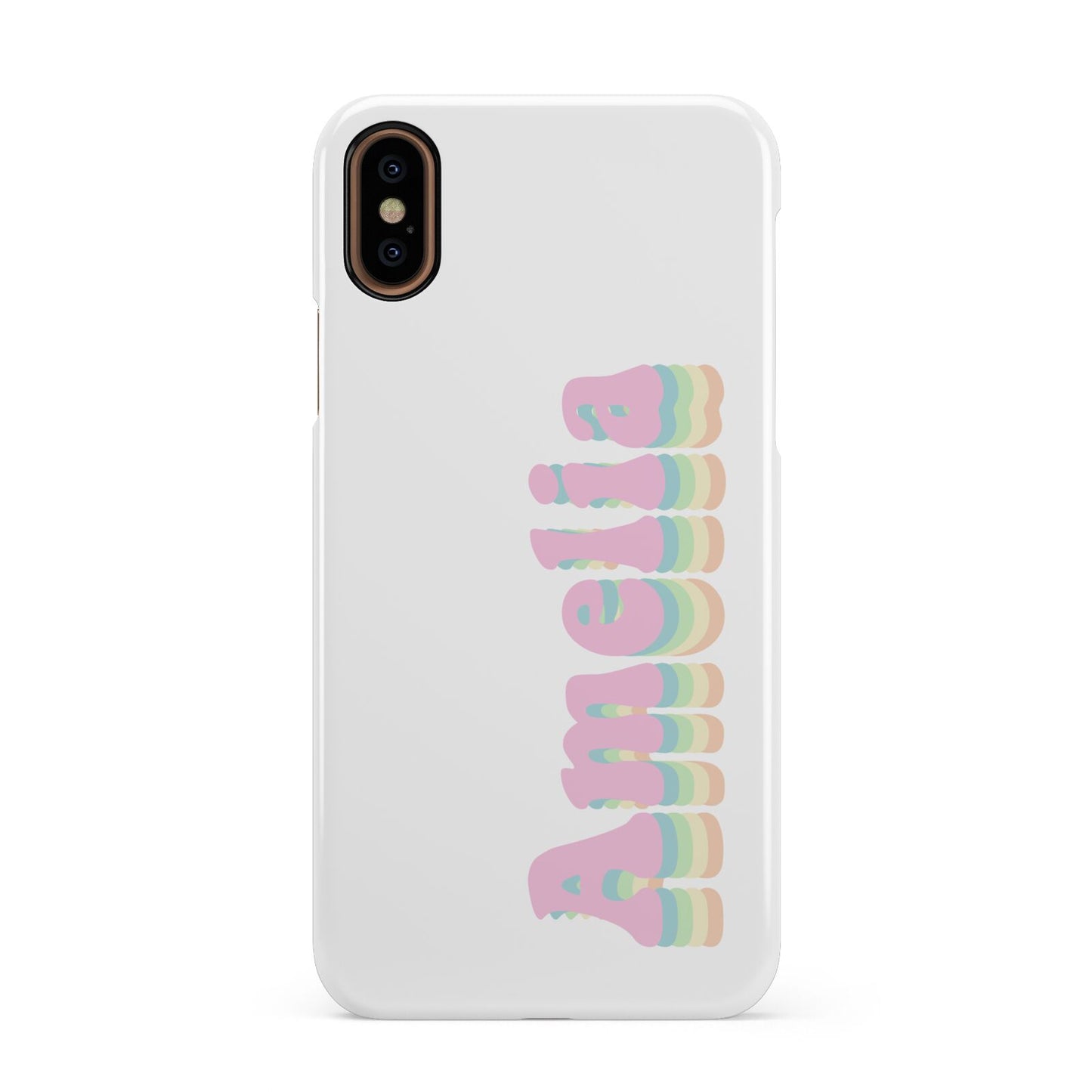 Personalised Hippy Name Apple iPhone XS 3D Snap Case