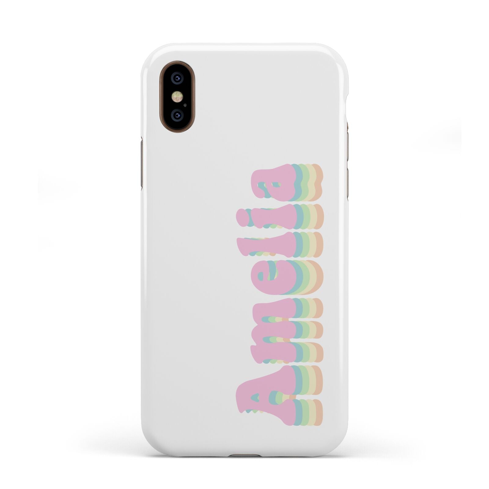 Personalised Hippy Name Apple iPhone XS 3D Tough