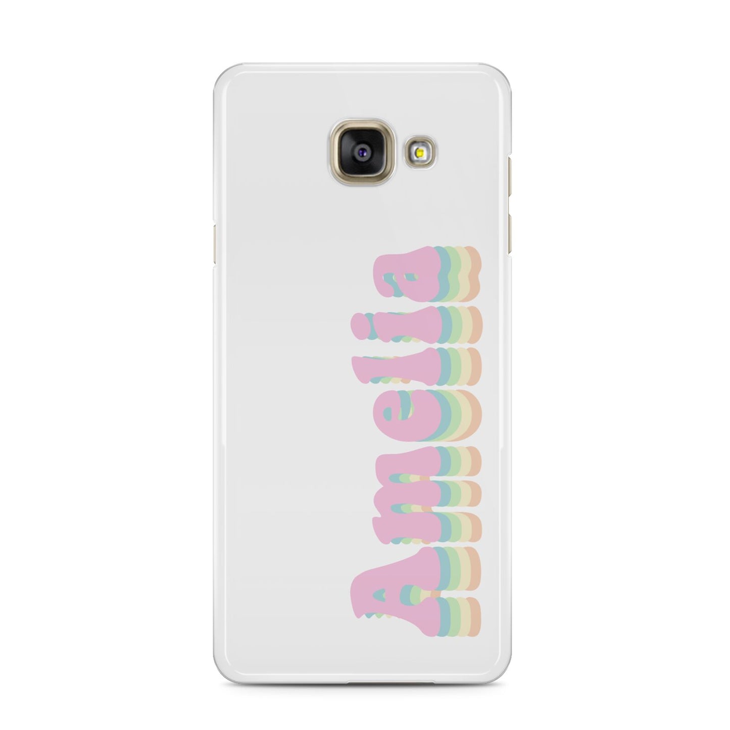 Personalised Hippy Name Samsung Galaxy A3 2016 Case on gold phone