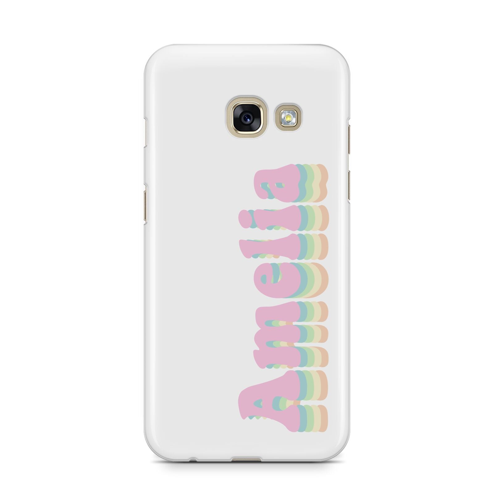 Personalised Hippy Name Samsung Galaxy A3 2017 Case on gold phone