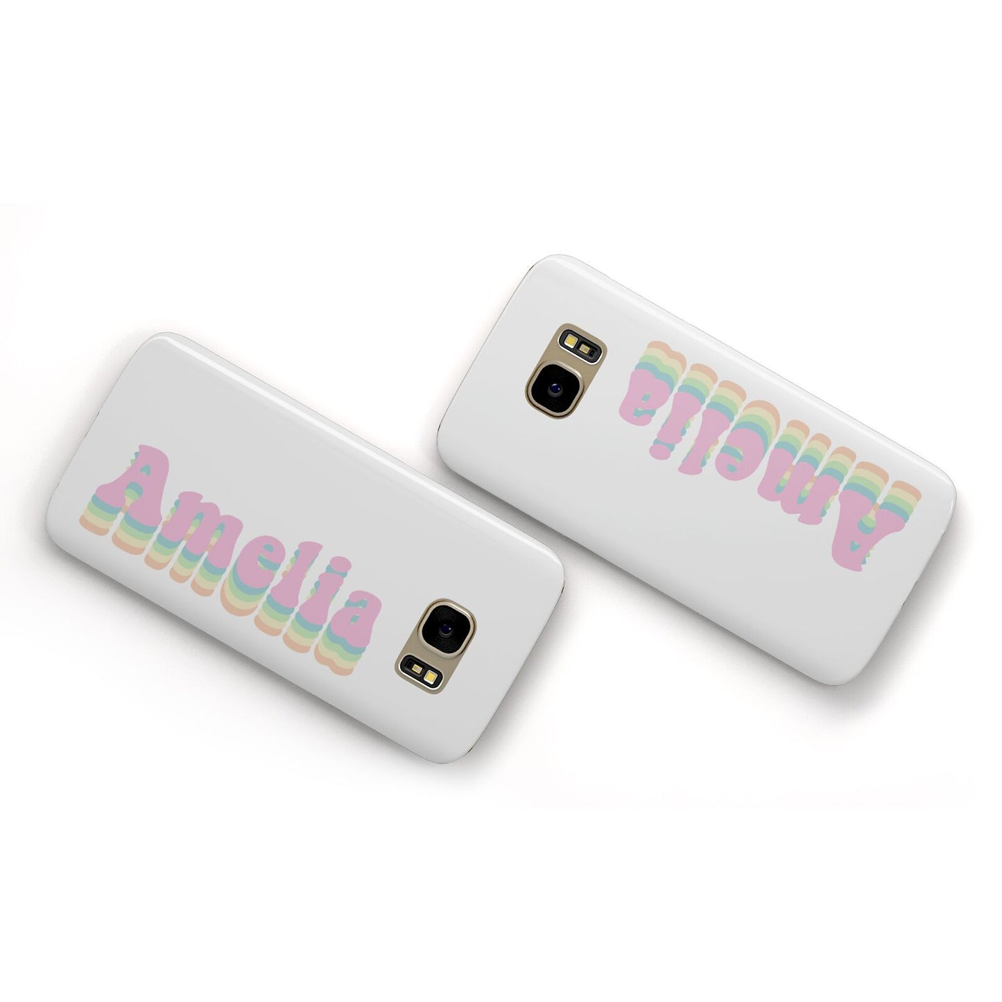 Personalised Hippy Name Samsung Galaxy Case Flat Overview