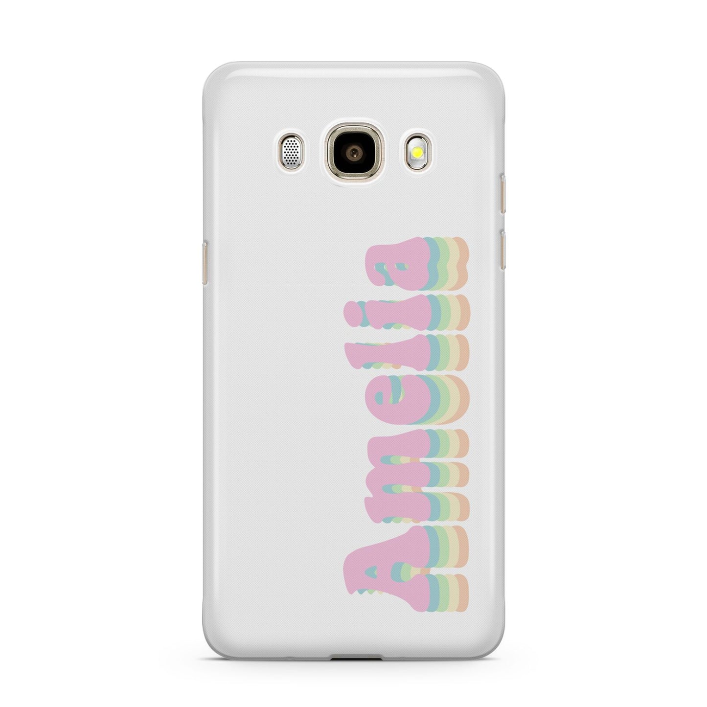 Personalised Hippy Name Samsung Galaxy J7 2016 Case on gold phone