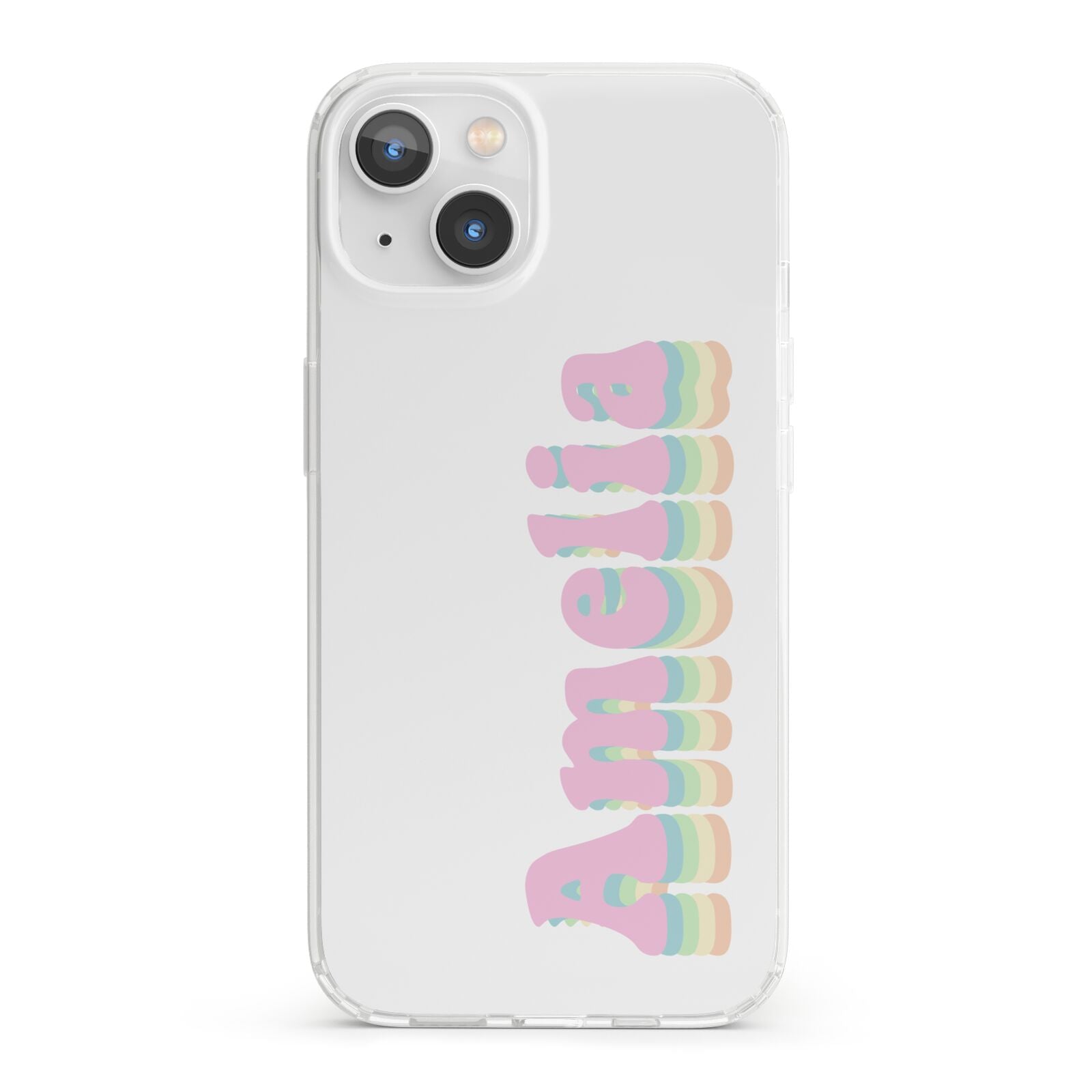 Personalised Hippy Name iPhone 13 Clear Bumper Case