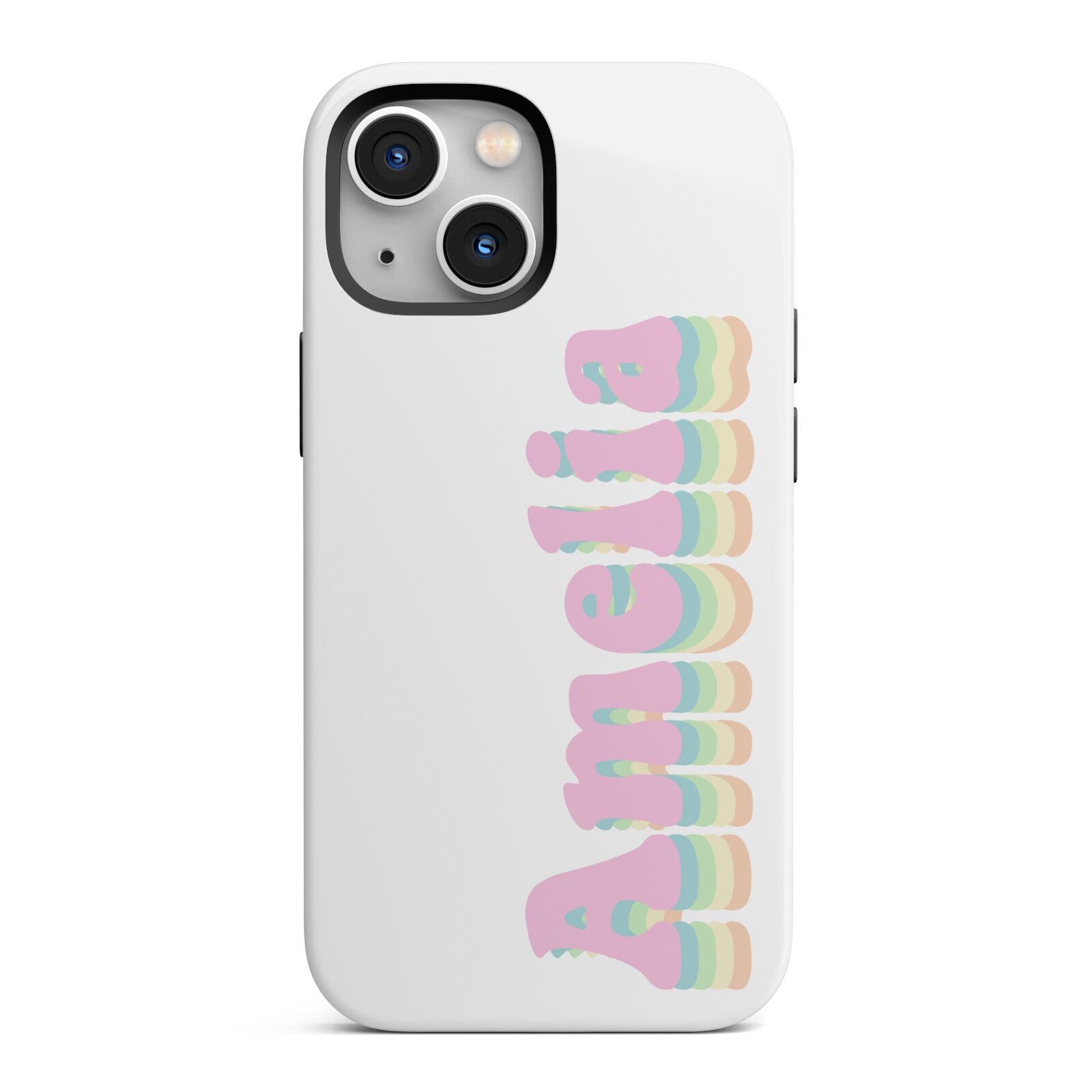 Personalised Hippy Name iPhone 13 Mini Full Wrap 3D Tough Case