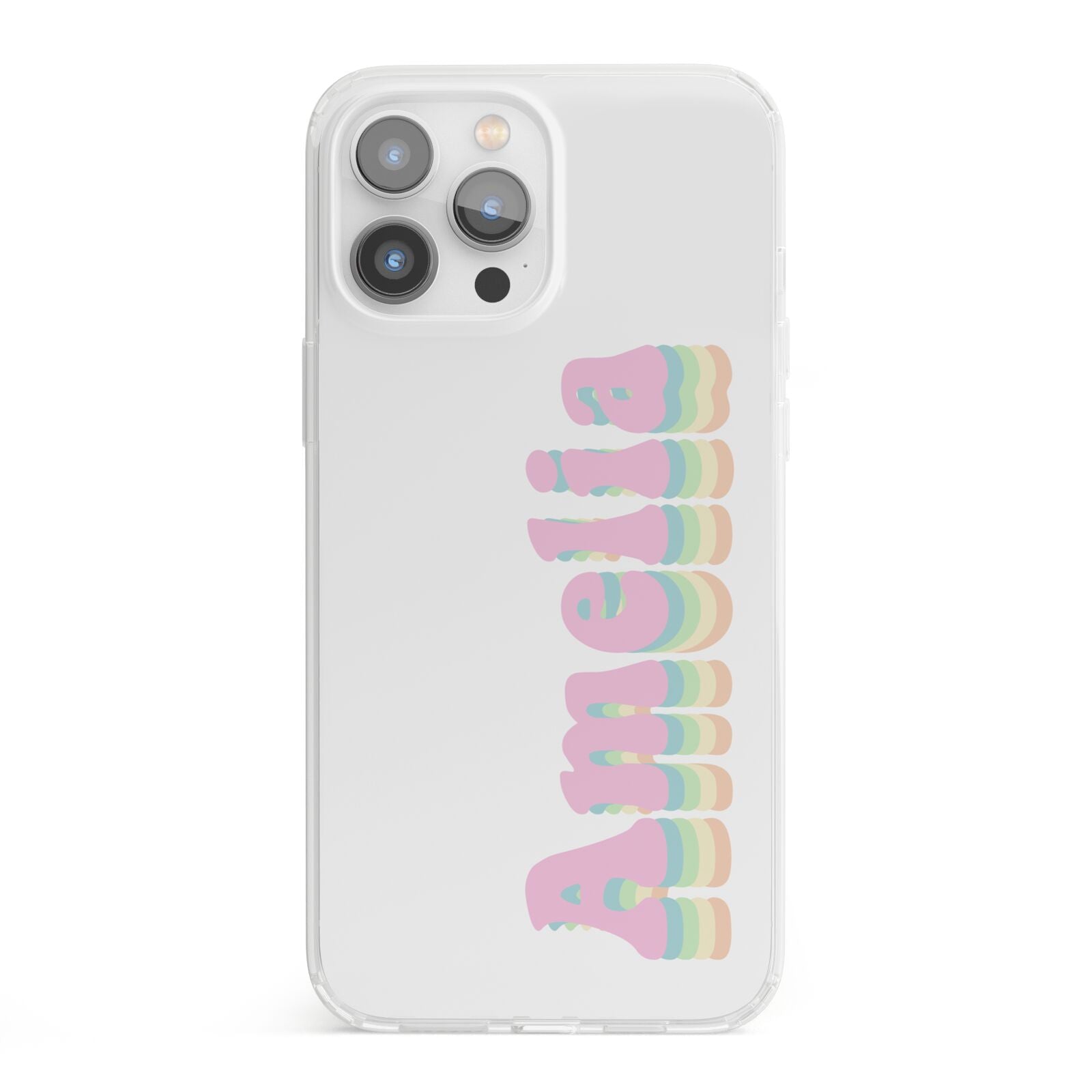 Personalised Hippy Name iPhone 13 Pro Max Clear Bumper Case