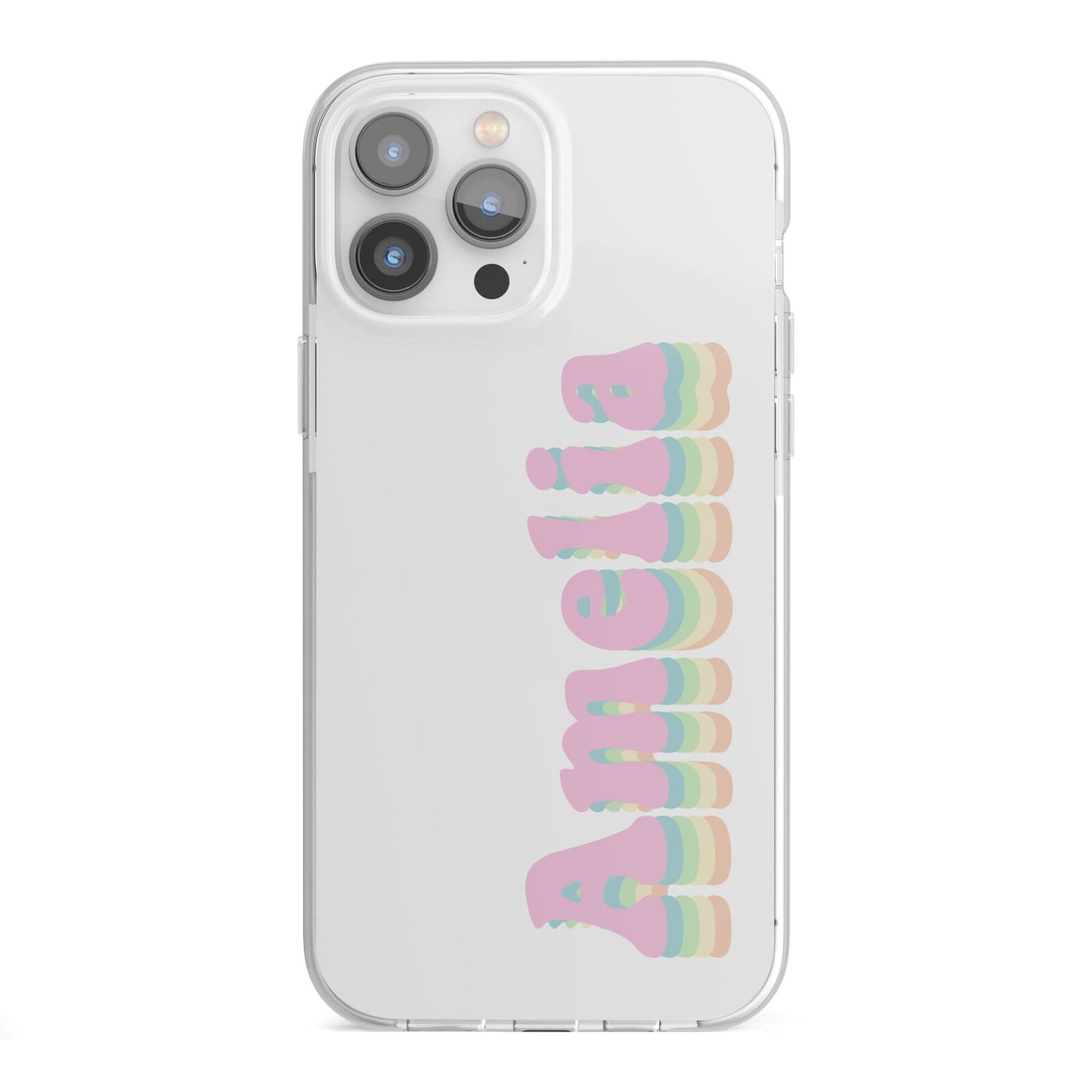 Personalised Hippy Name iPhone 13 Pro Max TPU Impact Case with White Edges