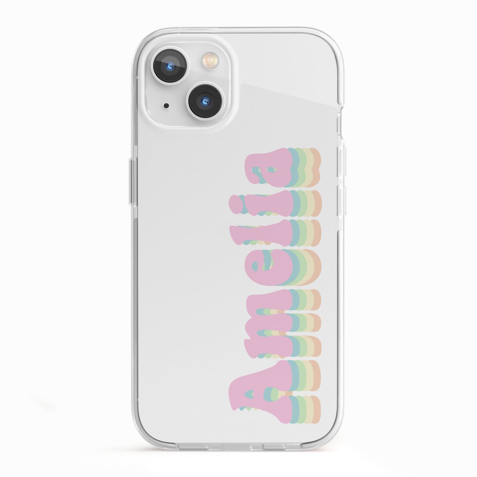 Personalised Hippy Name iPhone 13 TPU Impact Case with White Edges