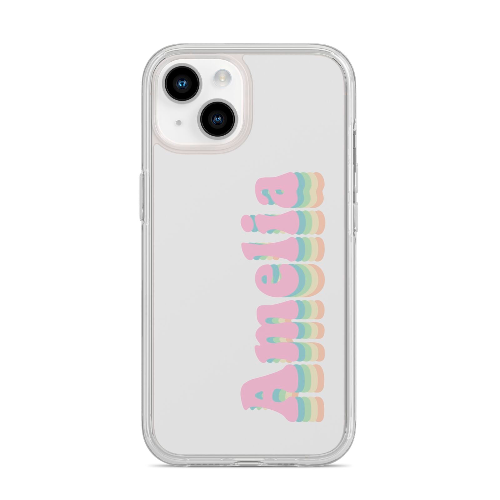 Personalised Hippy Name iPhone 14 Clear Tough Case Starlight