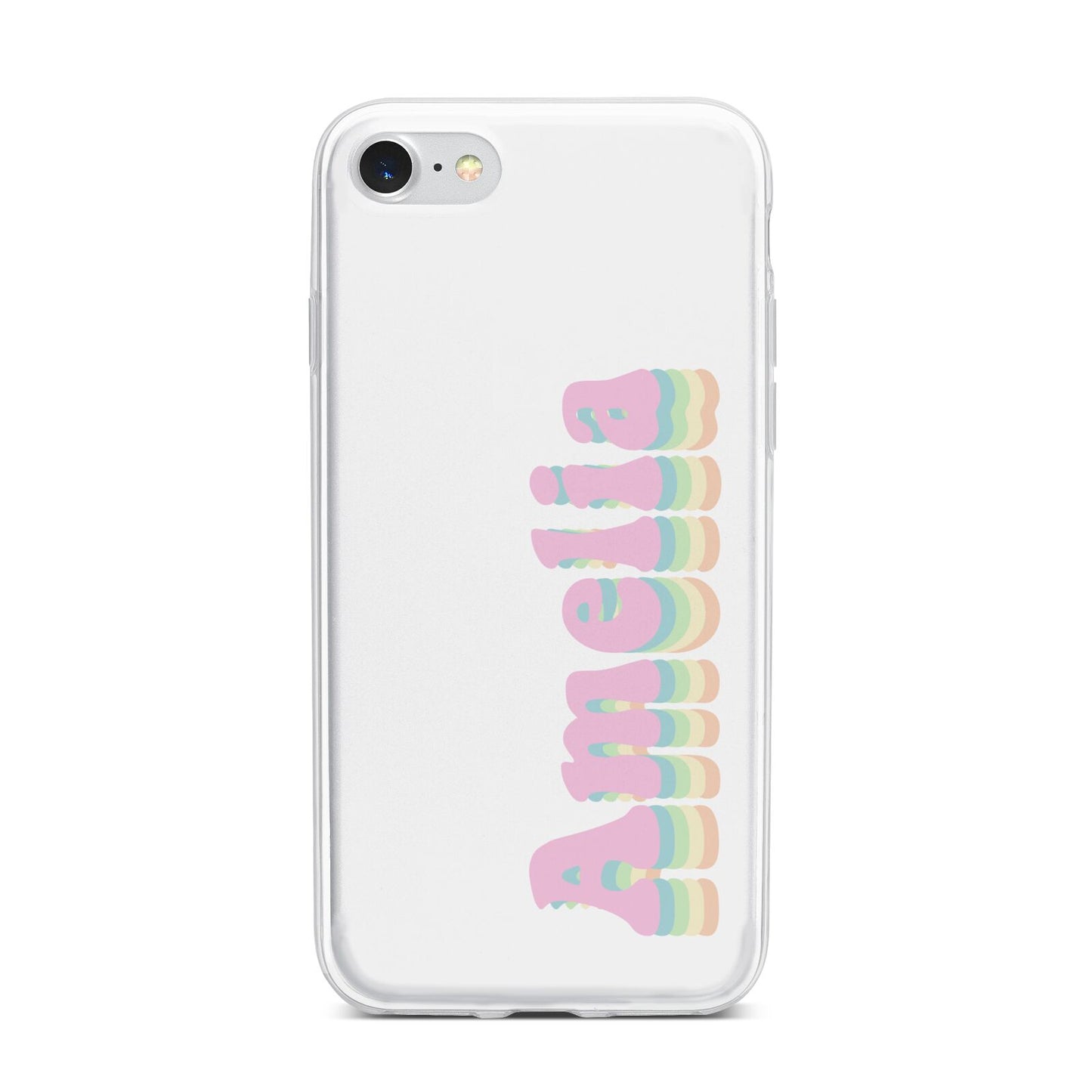 Personalised Hippy Name iPhone 7 Bumper Case on Silver iPhone