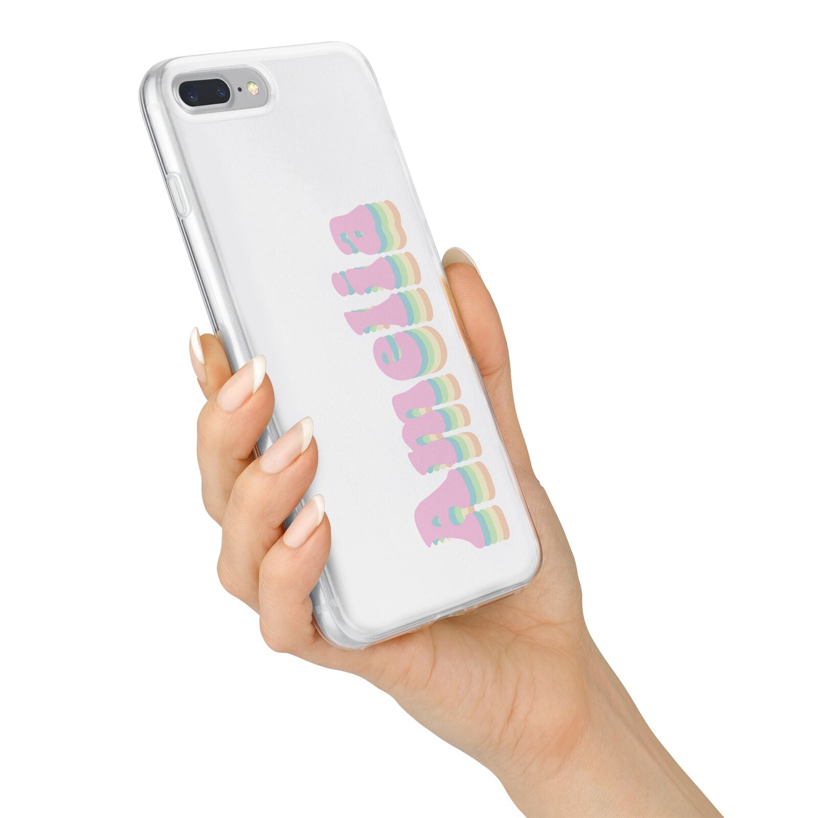 Personalised Hippy Name iPhone 7 Plus Bumper Case on Silver iPhone Alternative Image