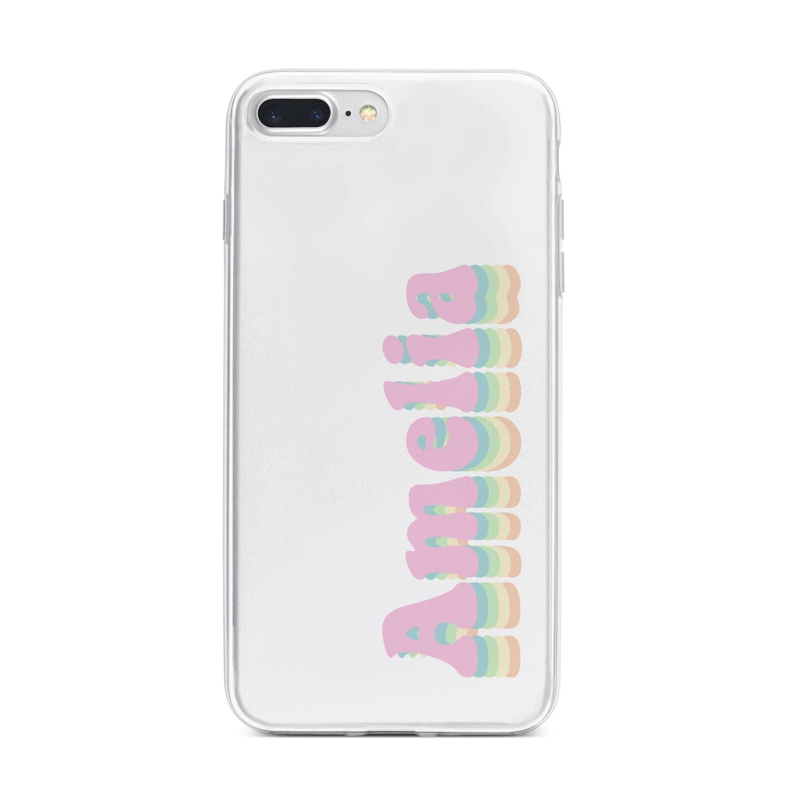 Personalised Hippy Name iPhone 7 Plus Bumper Case on Silver iPhone