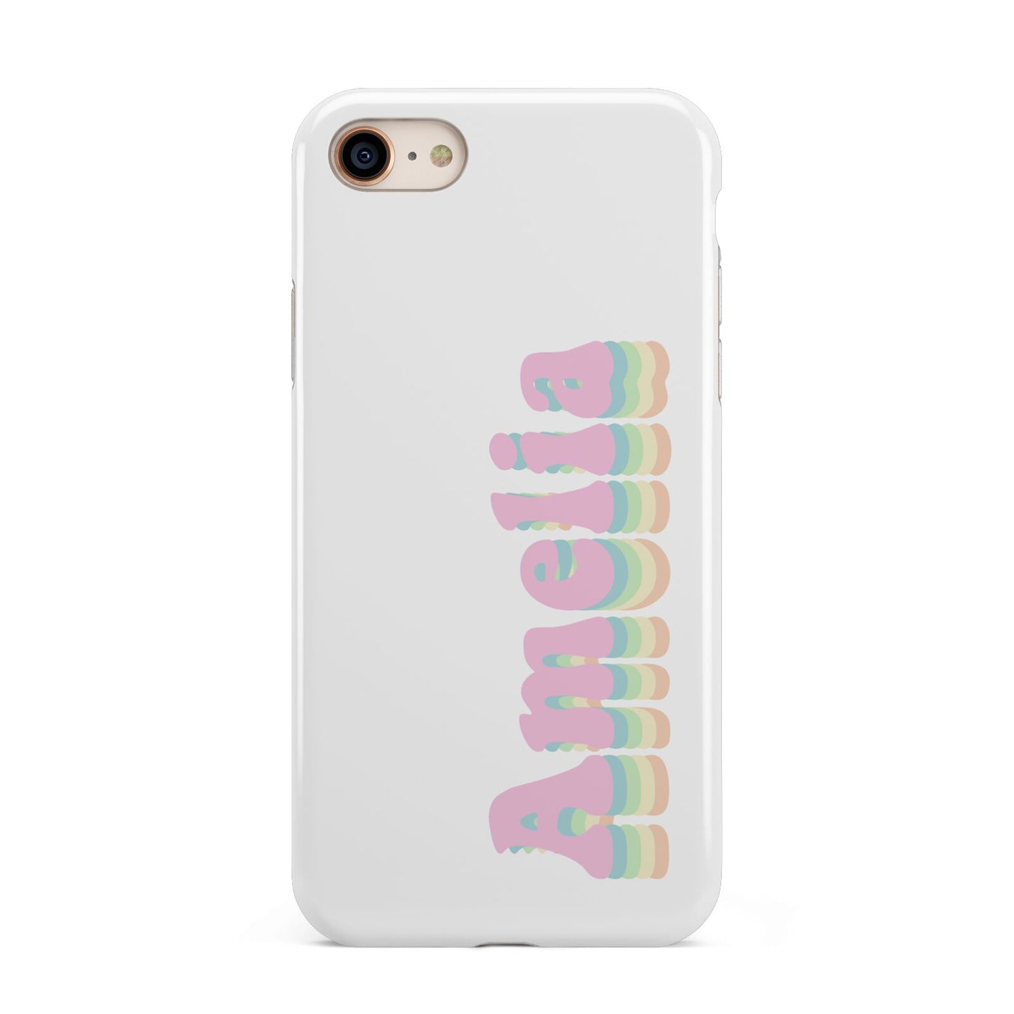 Personalised Hippy Name iPhone 8 3D Tough Case on Gold Phone