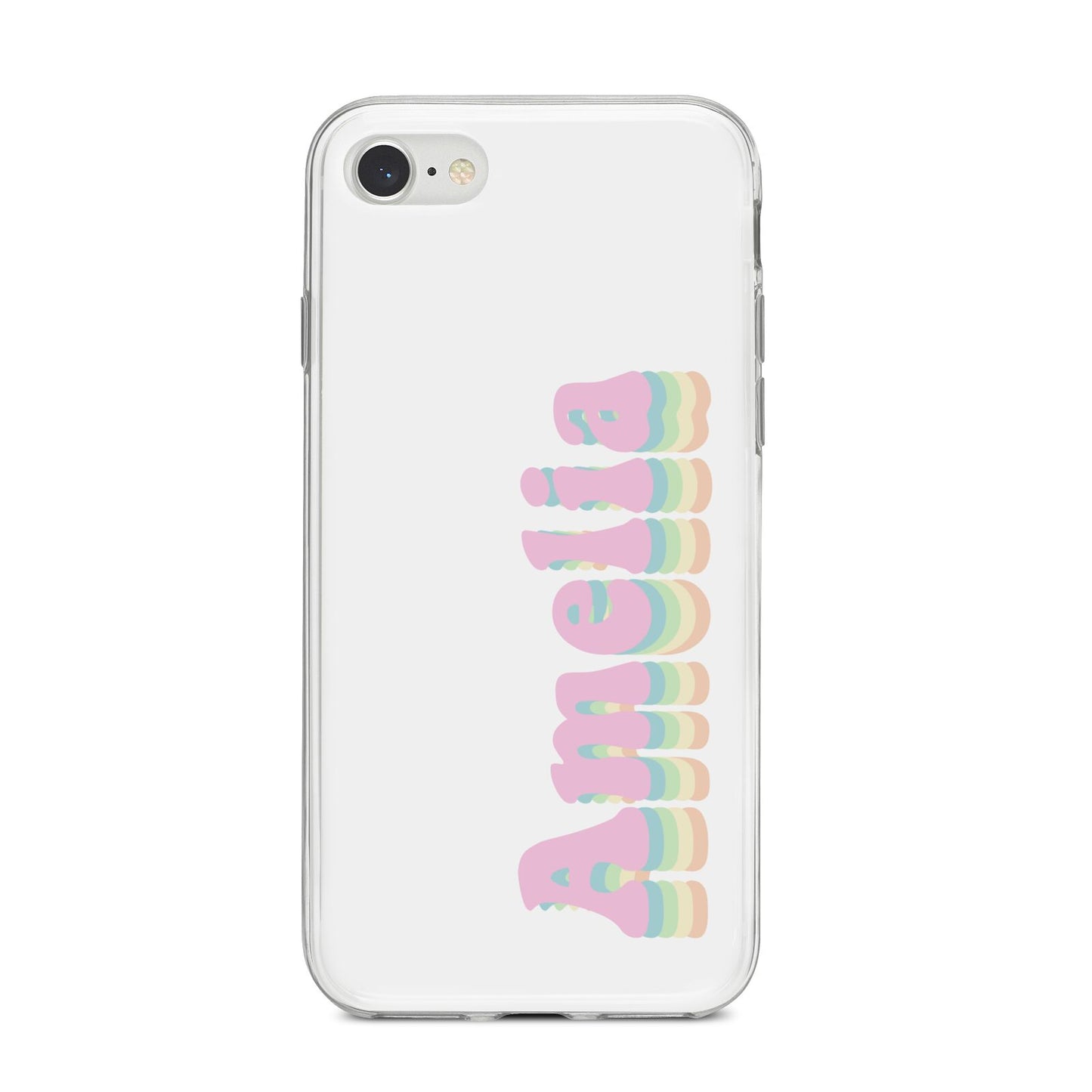 Personalised Hippy Name iPhone 8 Bumper Case on Silver iPhone