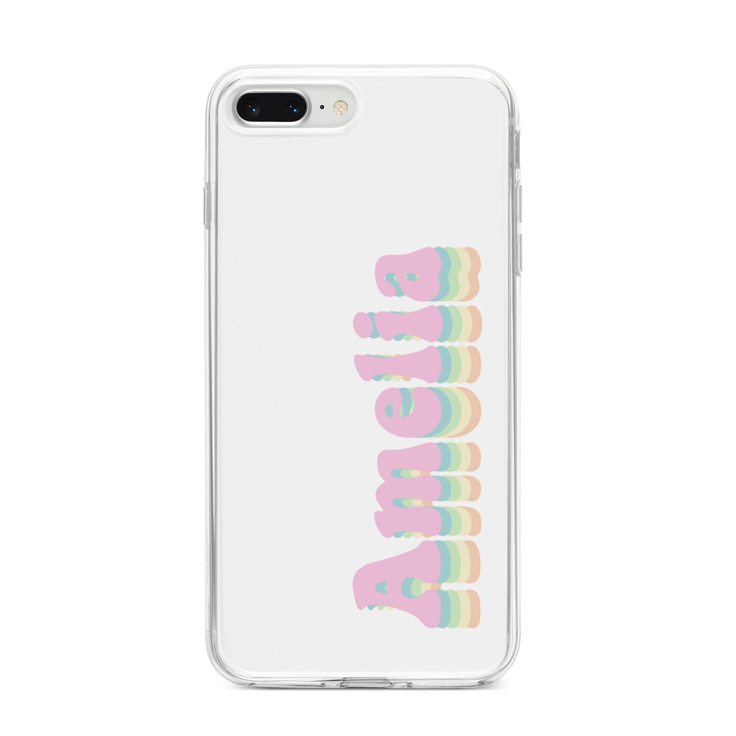 Personalised Hippy Name iPhone 8 Plus Bumper Case on Silver iPhone