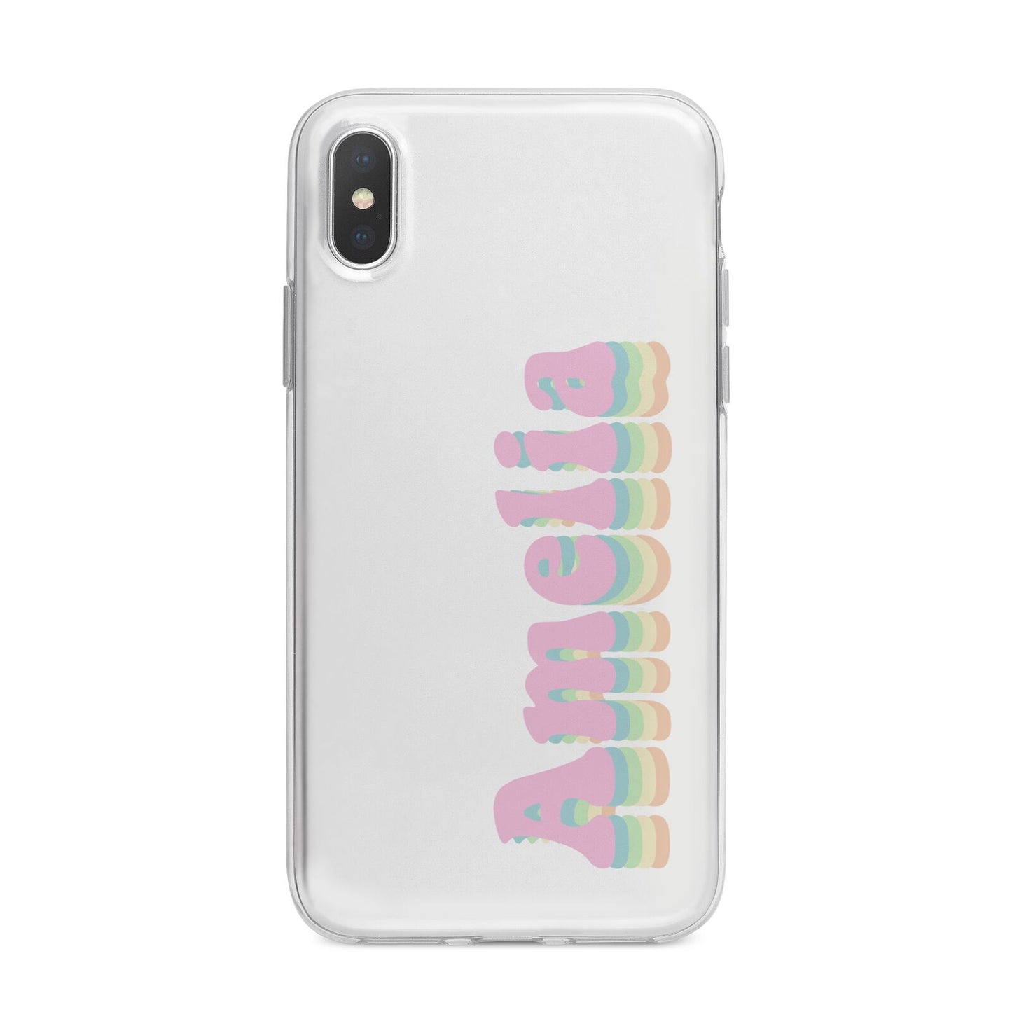 Personalised Hippy Name iPhone X Bumper Case on Silver iPhone Alternative Image 1