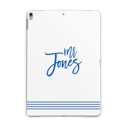 Personalised His Apple iPad Silver Case