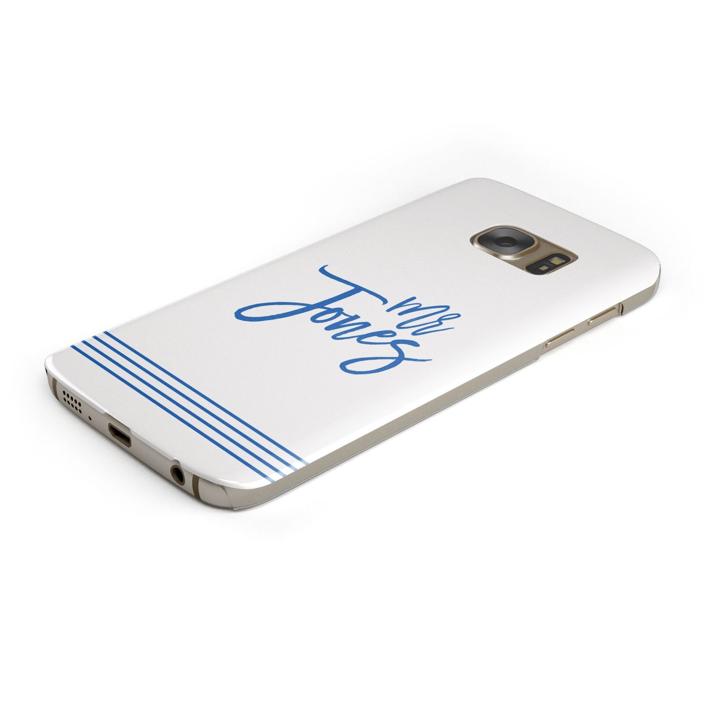 Personalised His Protective Samsung Galaxy Case Angled Image