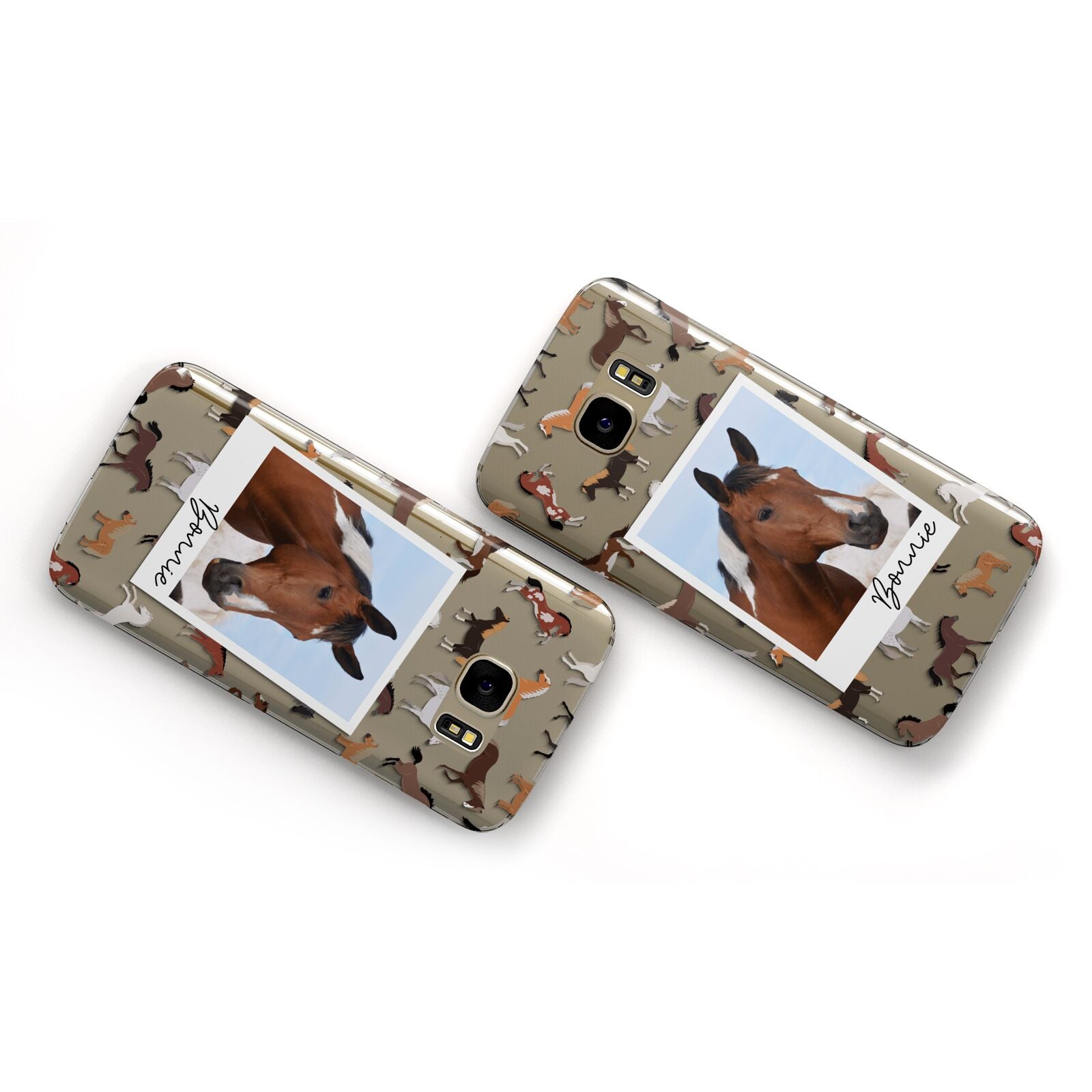 Personalised Horse Photo Samsung Galaxy Case Flat Overview