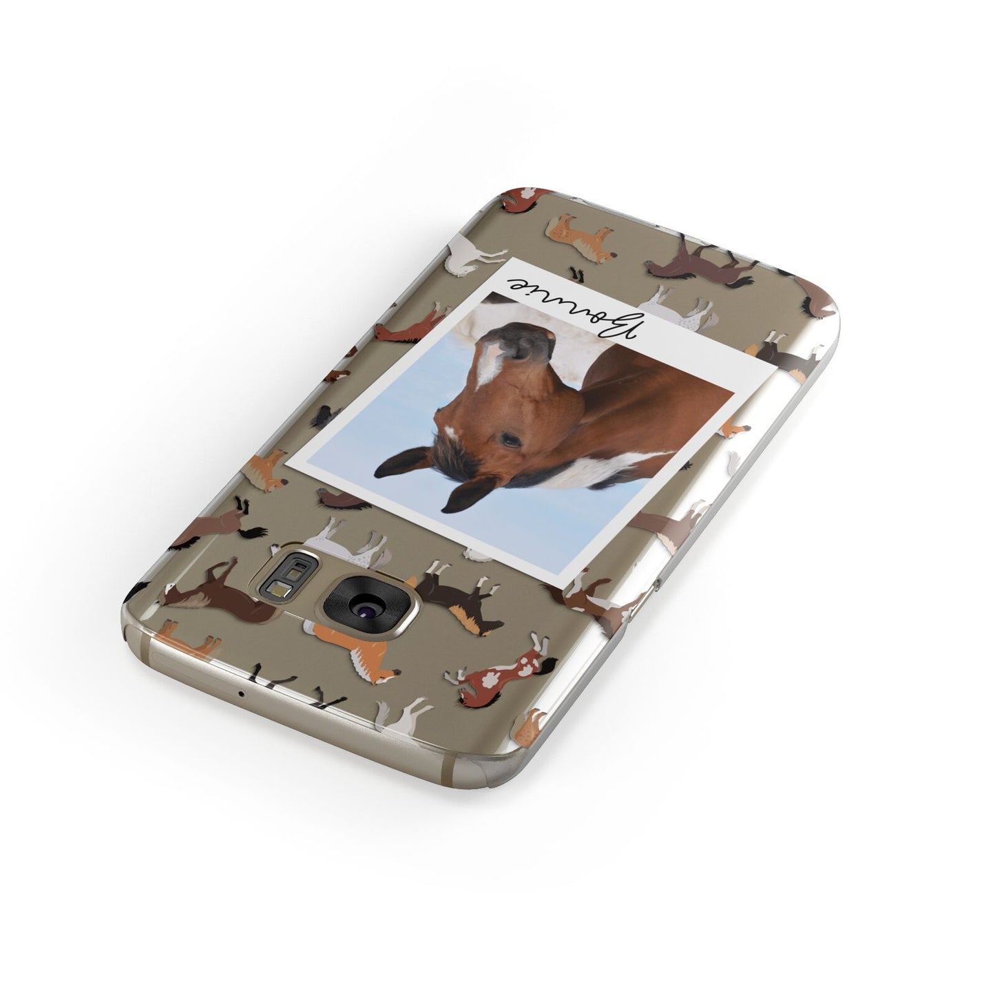 Personalised Horse Photo Samsung Galaxy Case Front Close Up