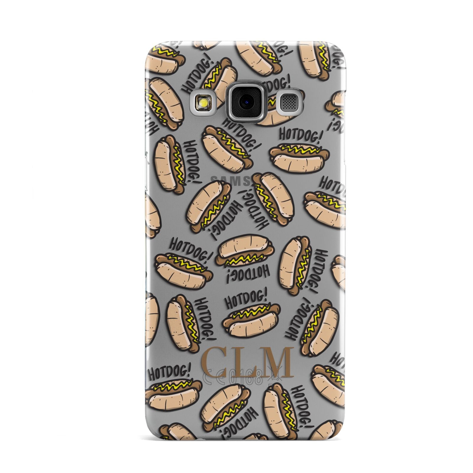 Personalised Hot Dog Initials Samsung Galaxy A3 Case