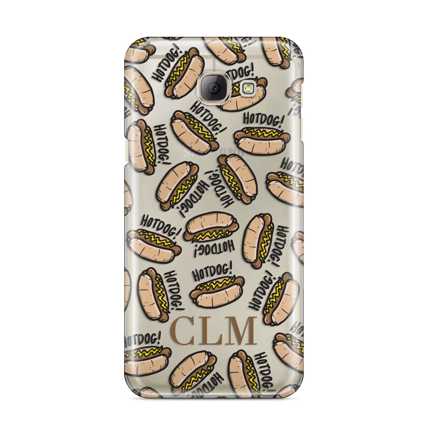 Personalised Hot Dog Initials Samsung Galaxy A8 2016 Case