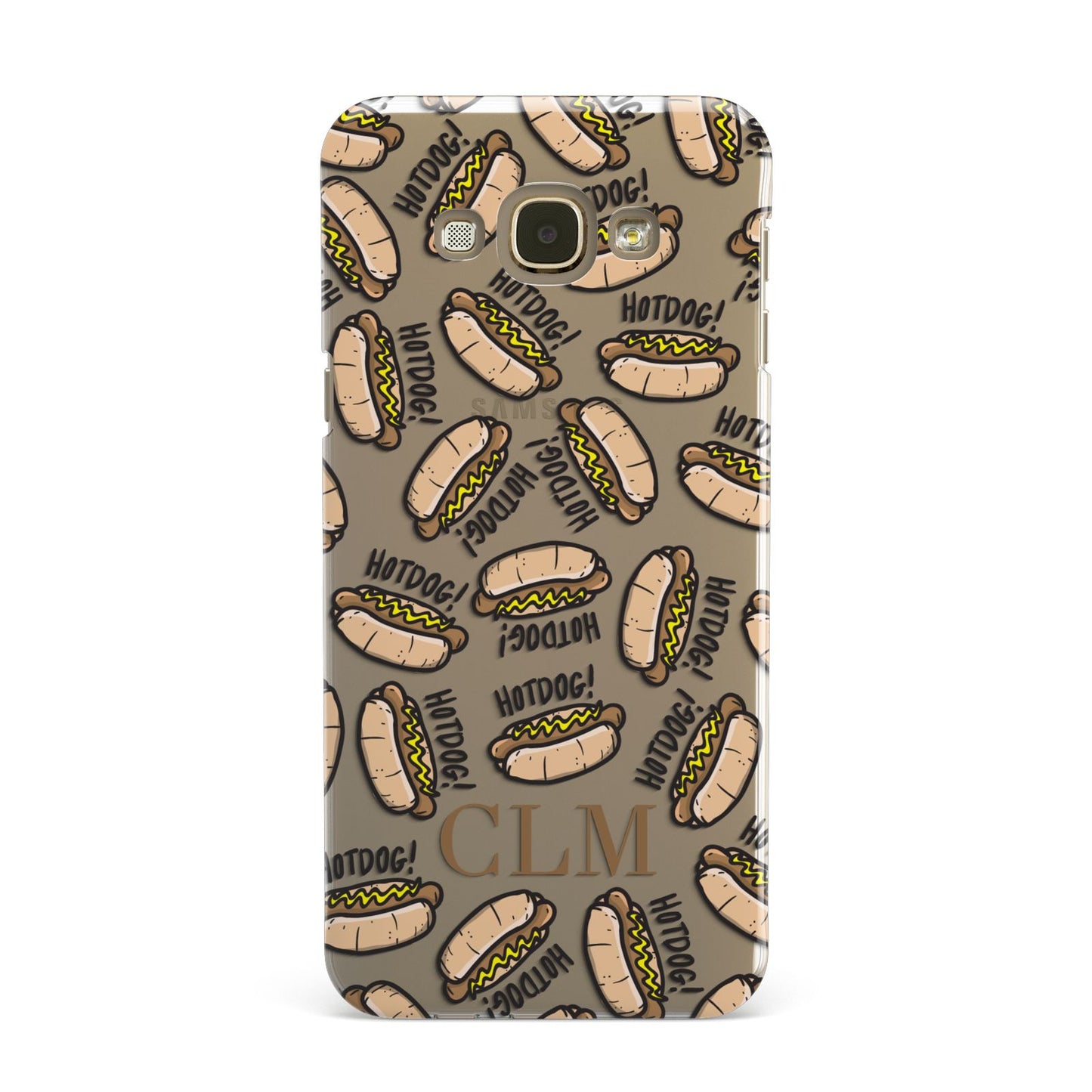 Personalised Hot Dog Initials Samsung Galaxy A8 Case