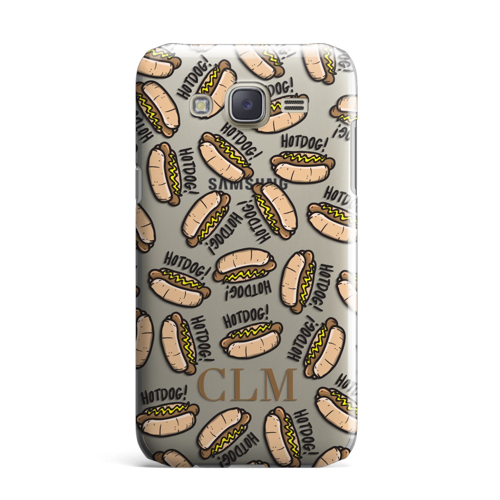 Personalised Hot Dog Initials Samsung Galaxy J7 Case