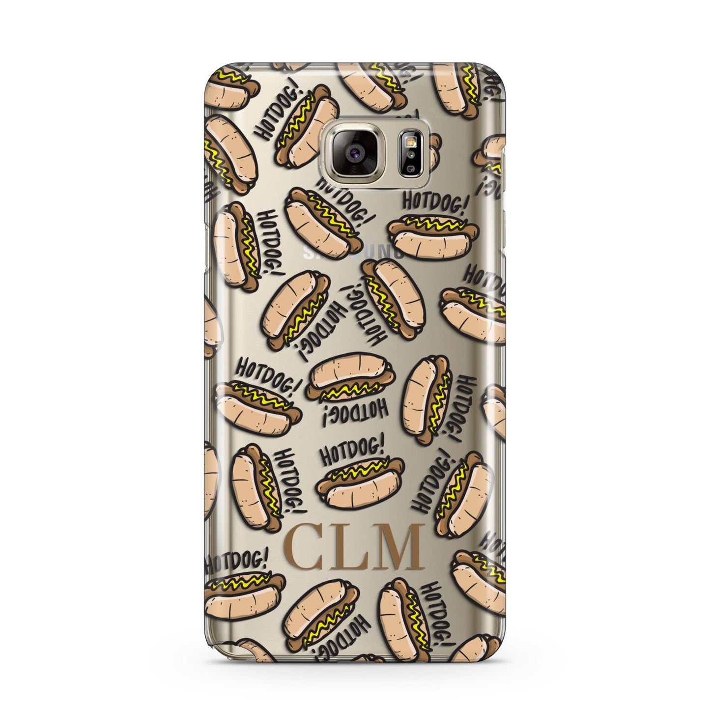 Personalised Hot Dog Initials Samsung Galaxy Note 5 Case