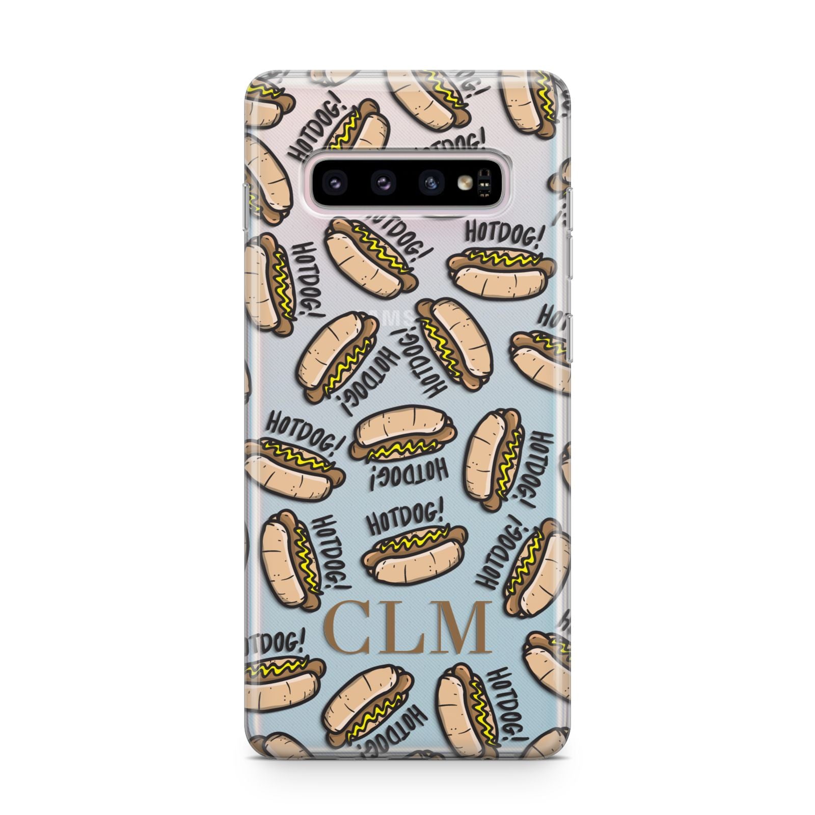 Personalised Hot Dog Initials Samsung Galaxy S10 Plus Case