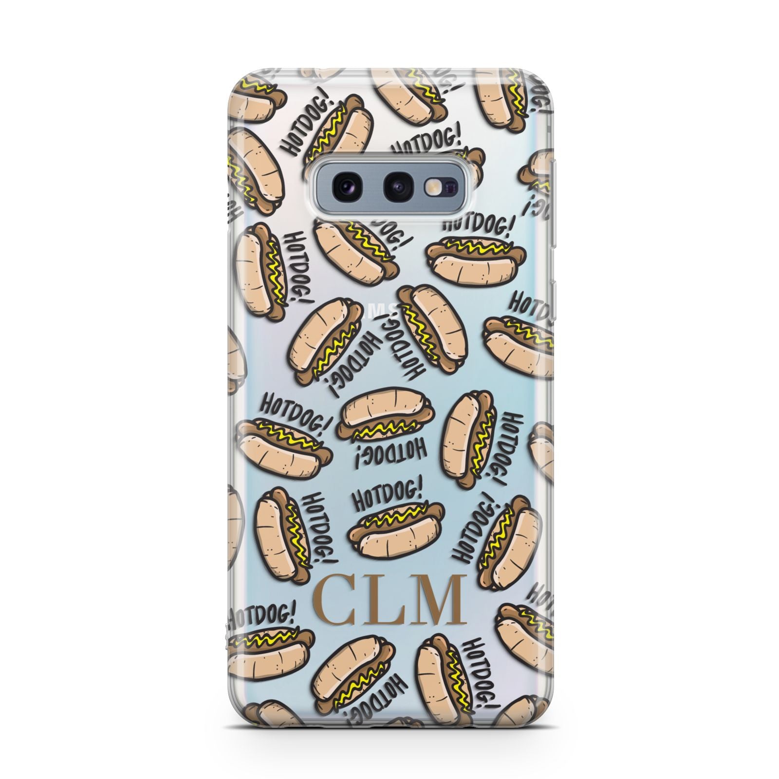 Personalised Hot Dog Initials Samsung Galaxy S10E Case