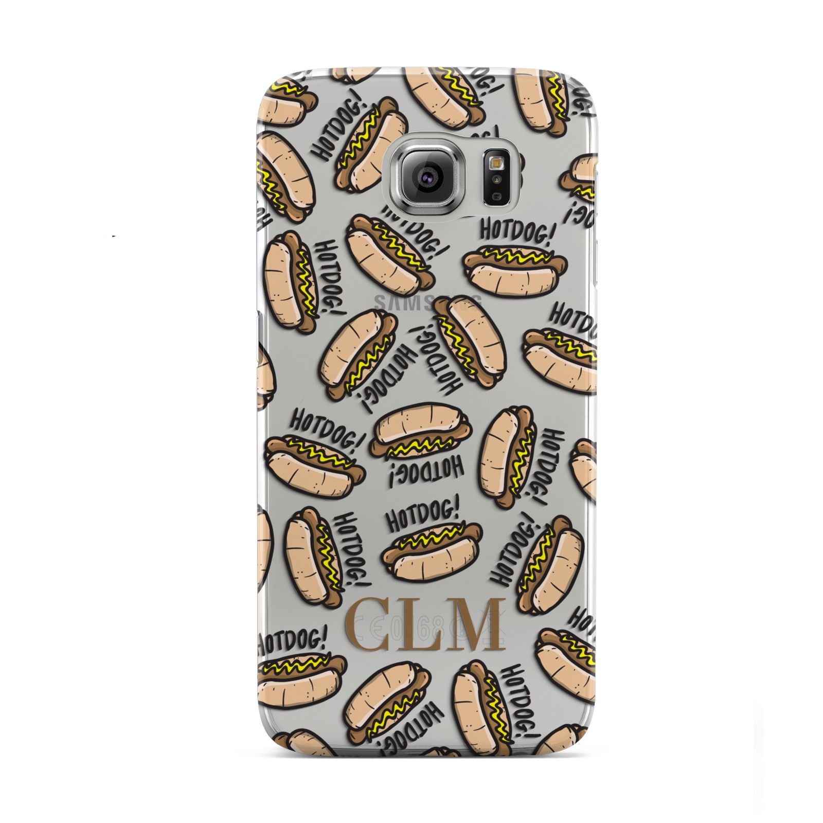 Personalised Hot Dog Initials Samsung Galaxy S6 Case