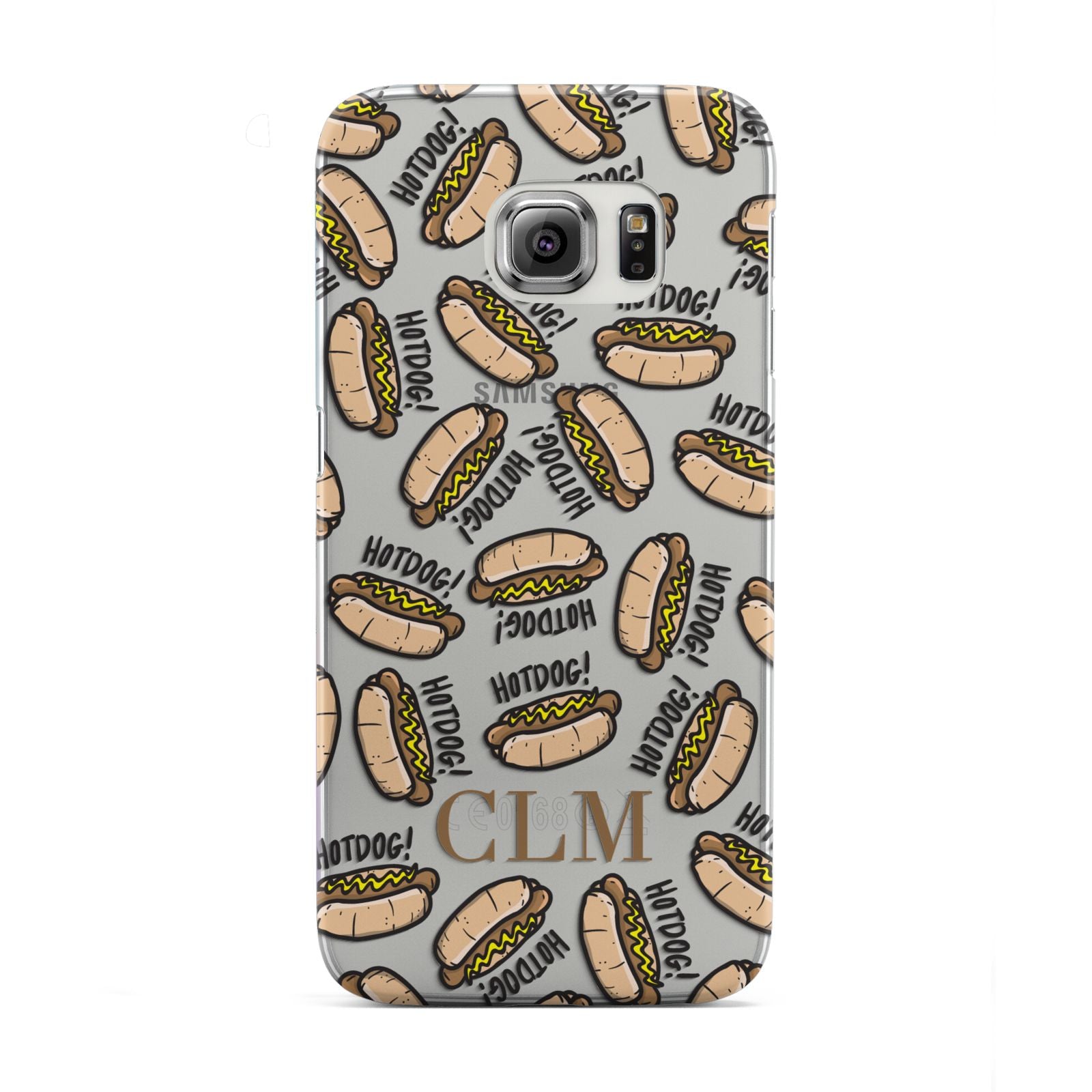 Personalised Hot Dog Initials Samsung Galaxy S6 Edge Case