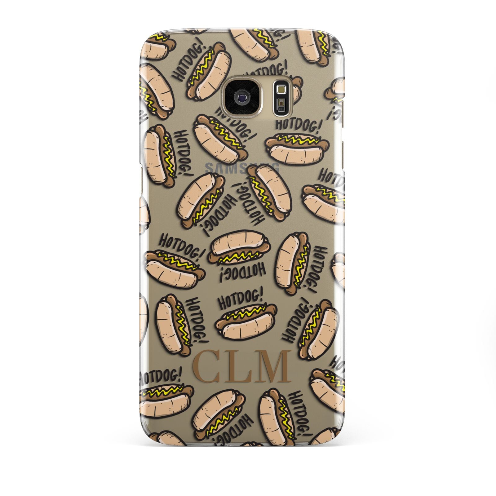 Personalised Hot Dog Initials Samsung Galaxy S7 Edge Case