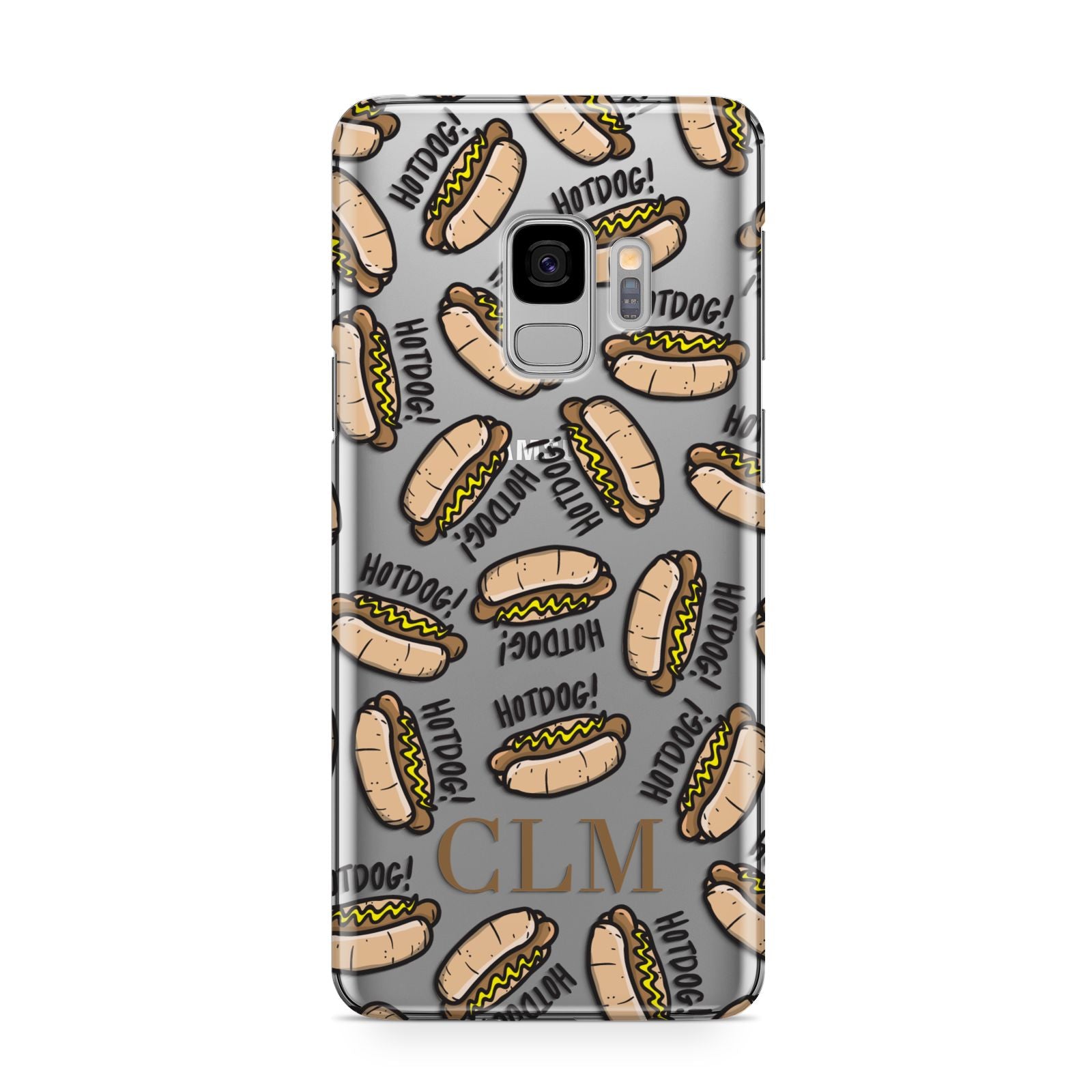 Personalised Hot Dog Initials Samsung Galaxy S9 Case