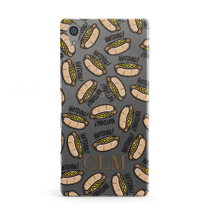 Personalised Hot Dog Initials Sony Xperia Case