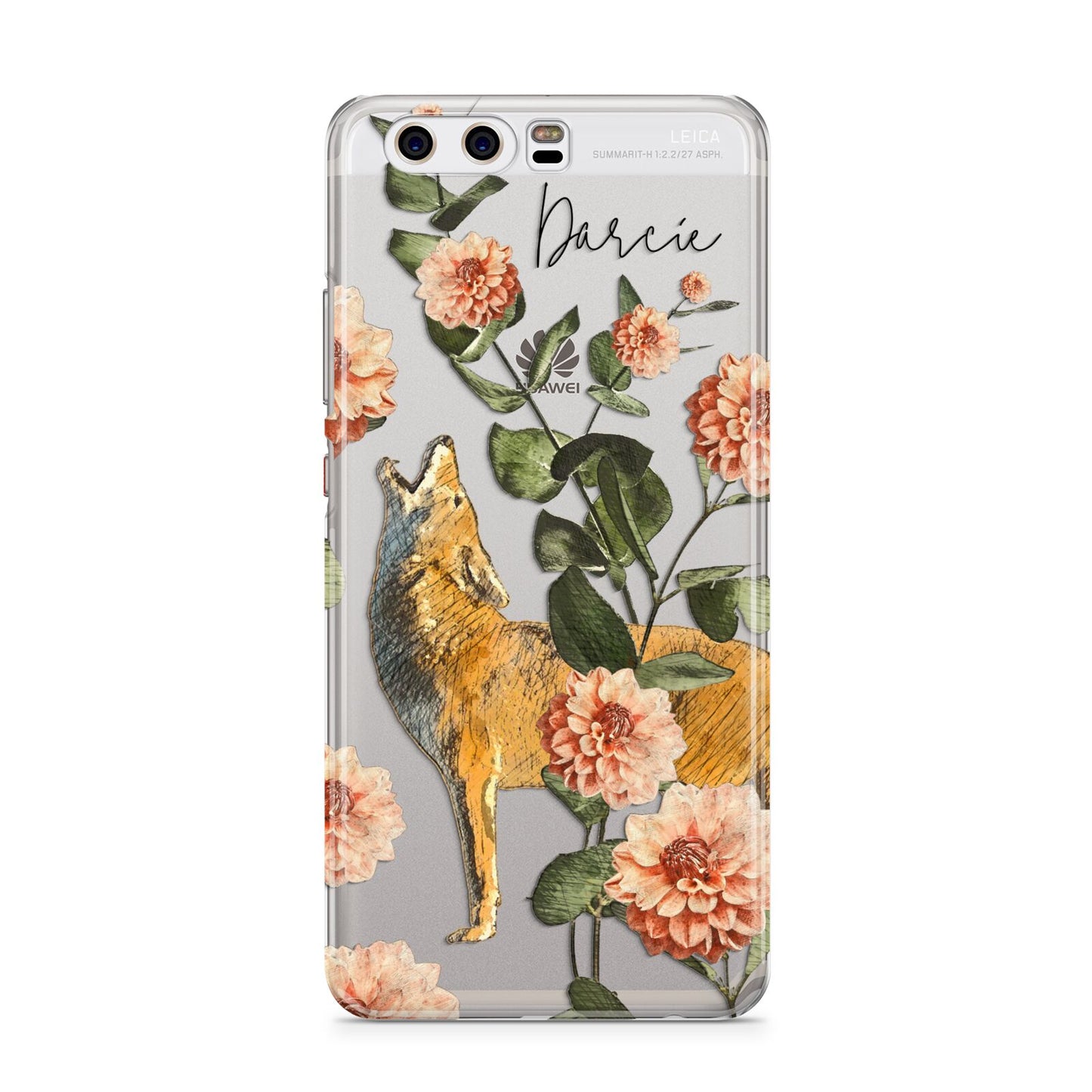 Personalised Howling Wolf Huawei P10 Phone Case