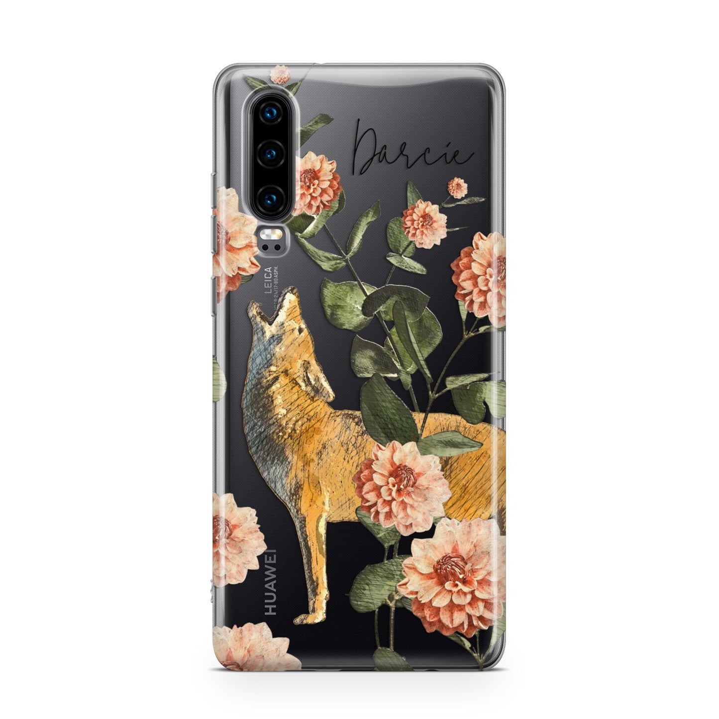 Personalised Howling Wolf Huawei P30 Phone Case