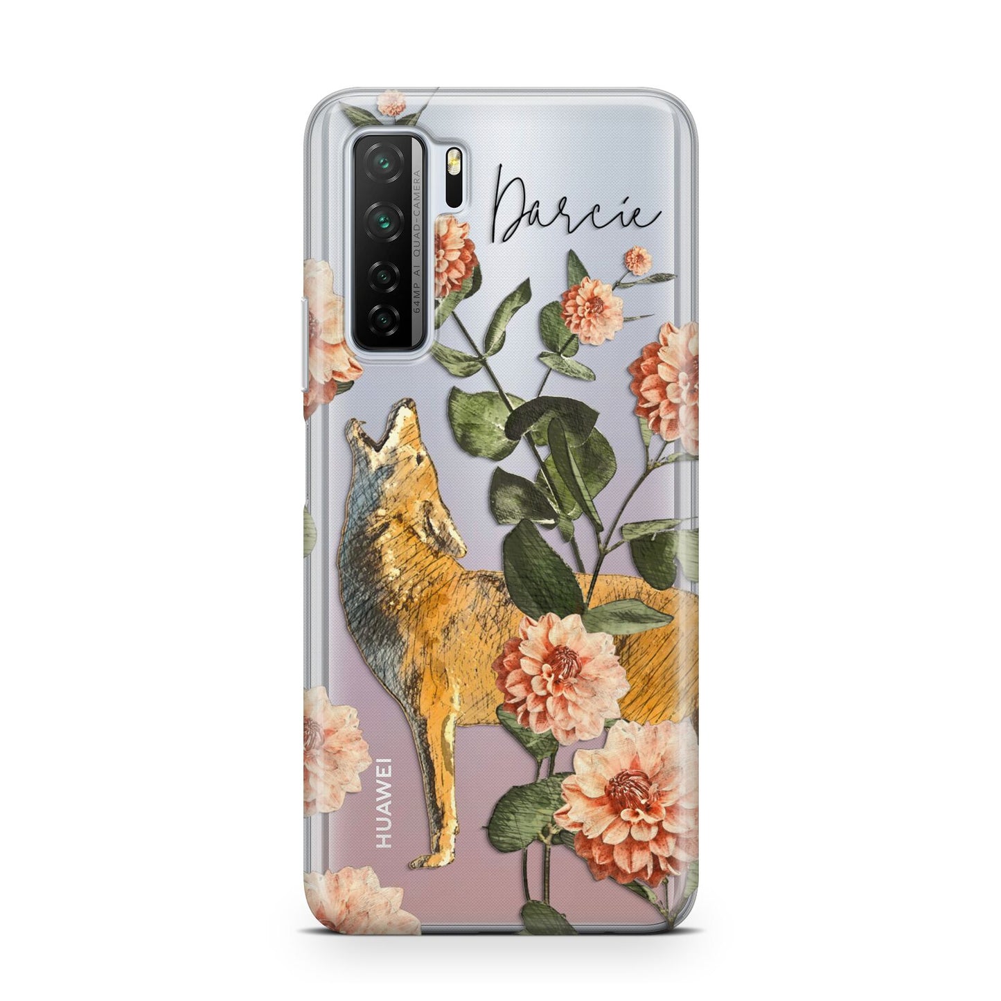 Personalised Howling Wolf Huawei P40 Lite 5G Phone Case