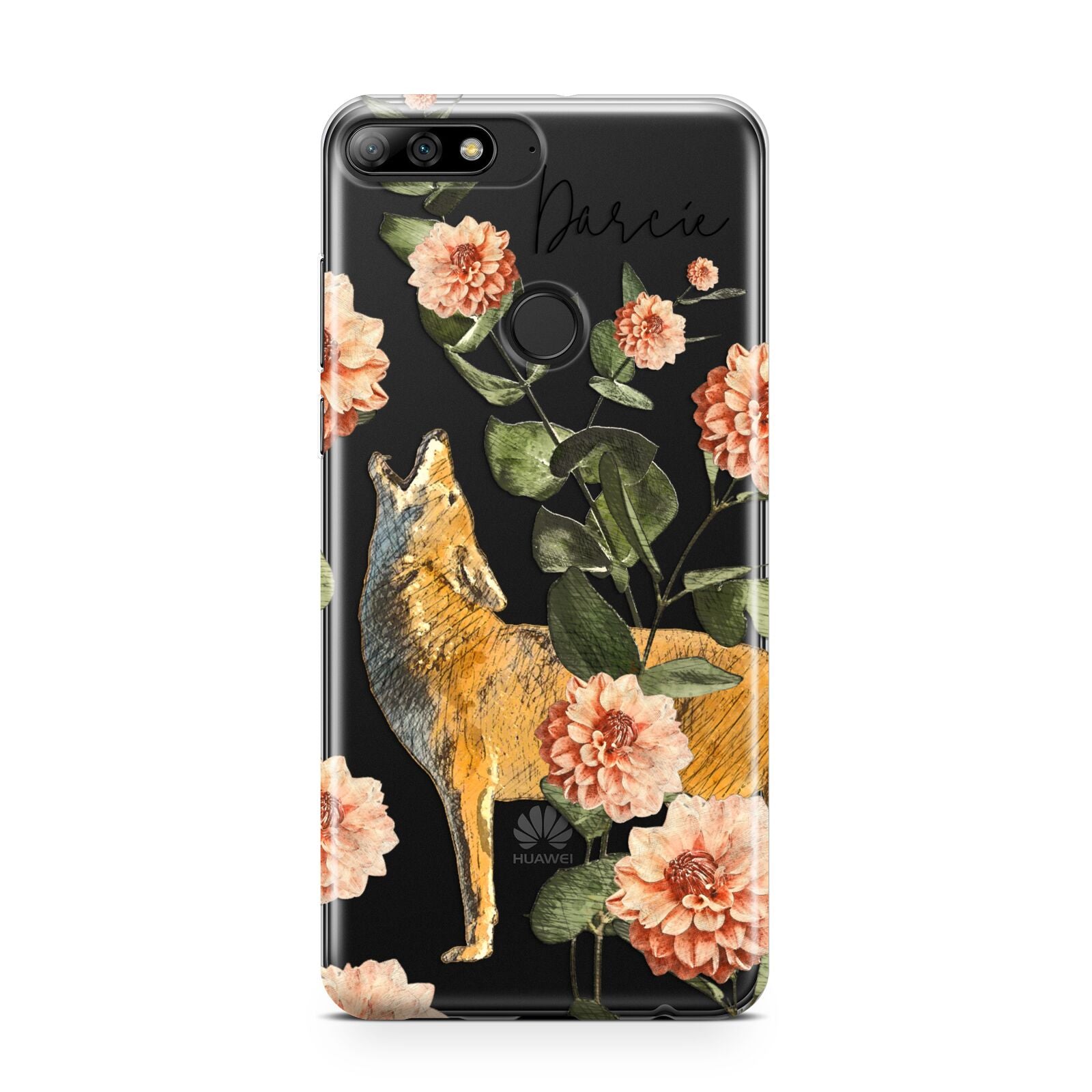 Personalised Howling Wolf Huawei Y7 2018