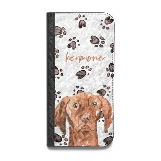 Personalised Hungarian Vizsla Vegan Leather Flip Samsung Case