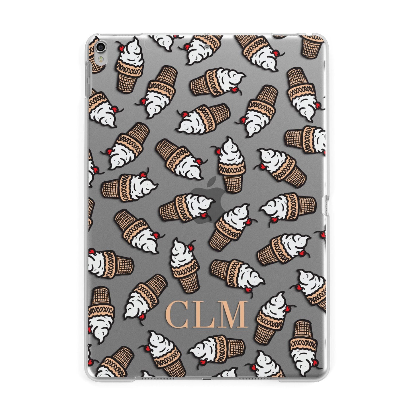 Personalised Ice Cream Initials Apple iPad Silver Case