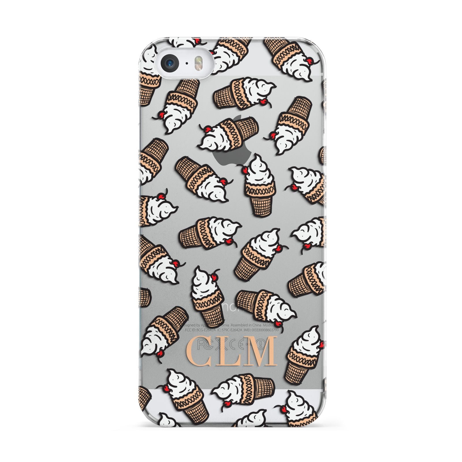 Personalised Ice Cream Initials Apple iPhone 5 Case