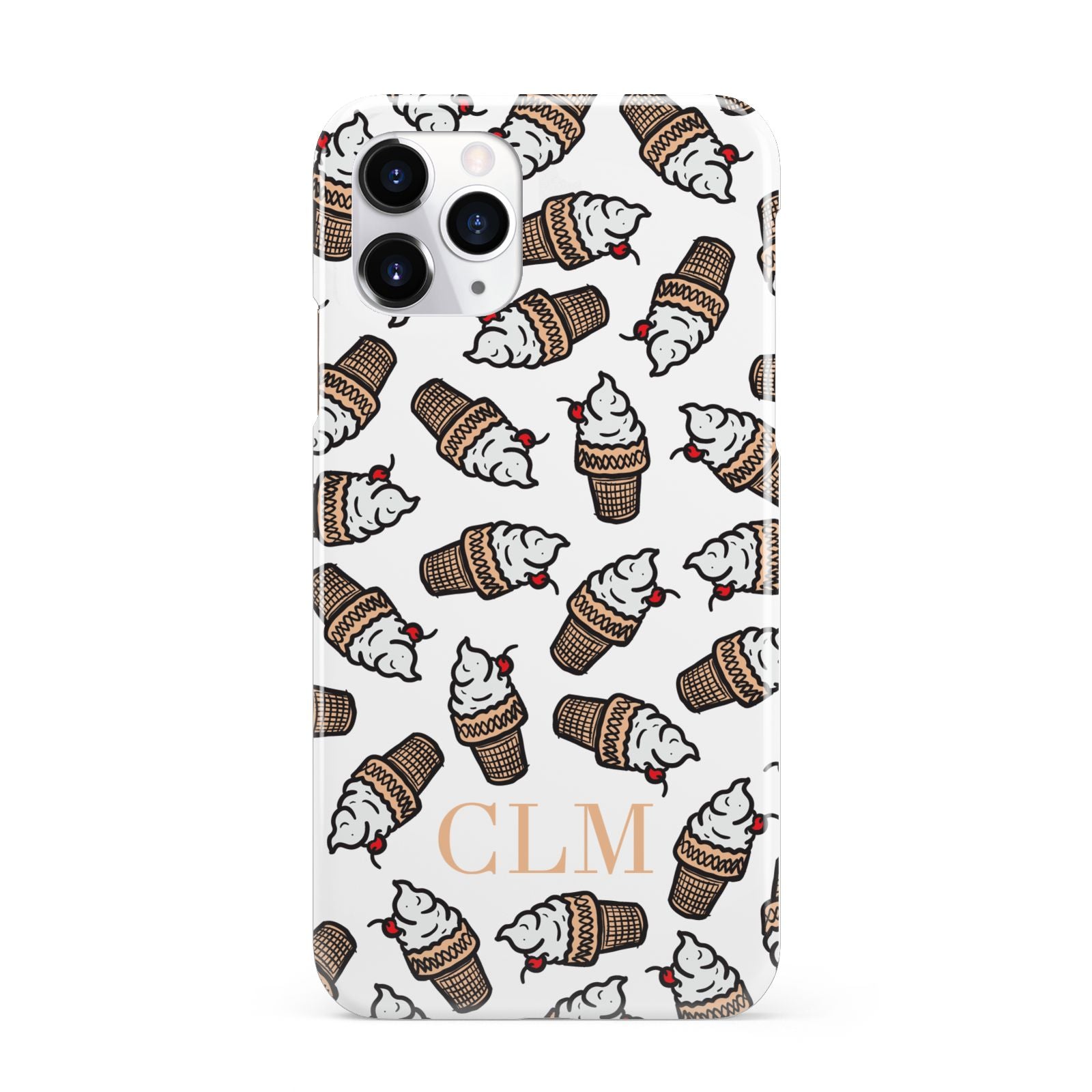 Personalised Ice Cream Initials iPhone 11 Pro 3D Snap Case