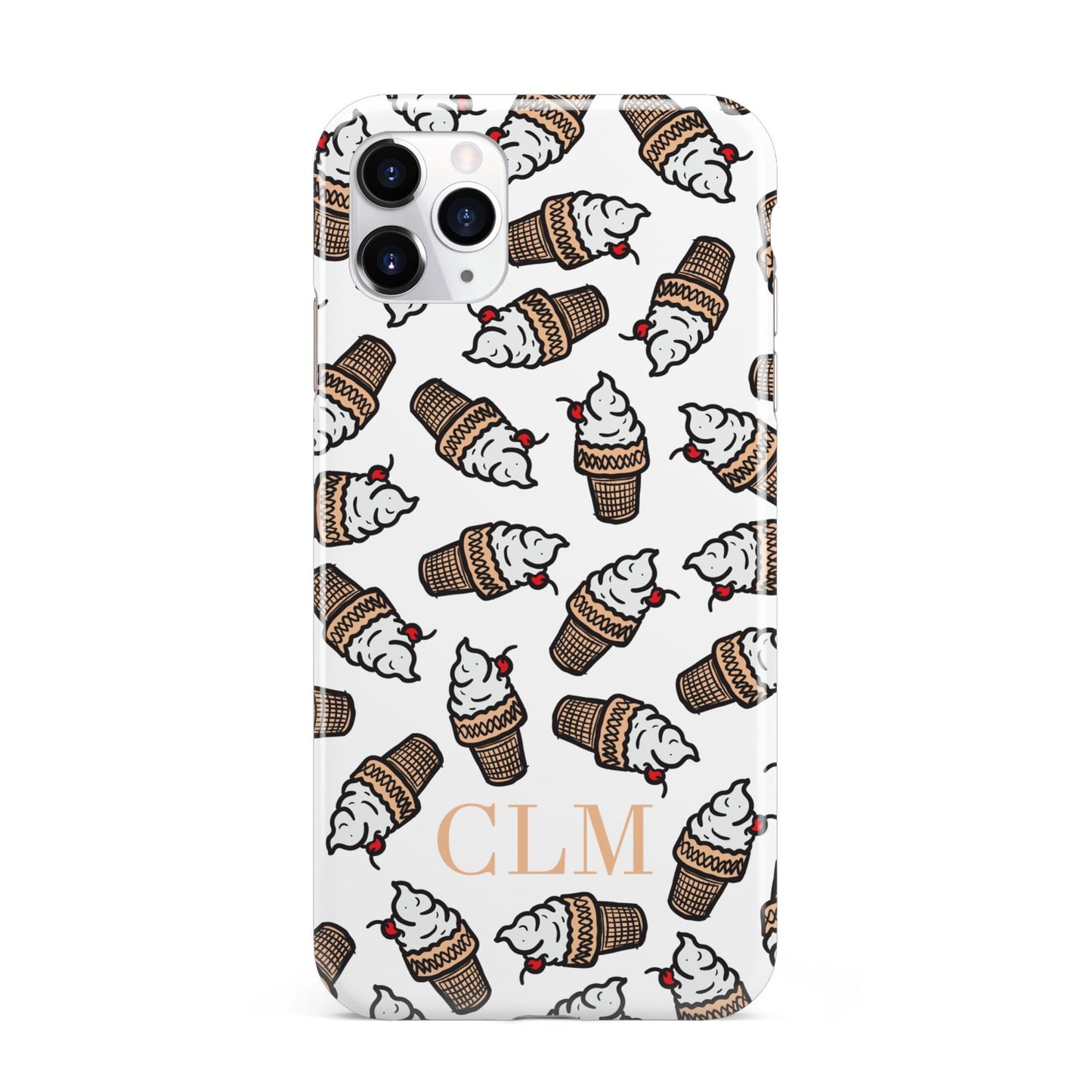 Personalised Ice Cream Initials iPhone 11 Pro Max 3D Tough Case